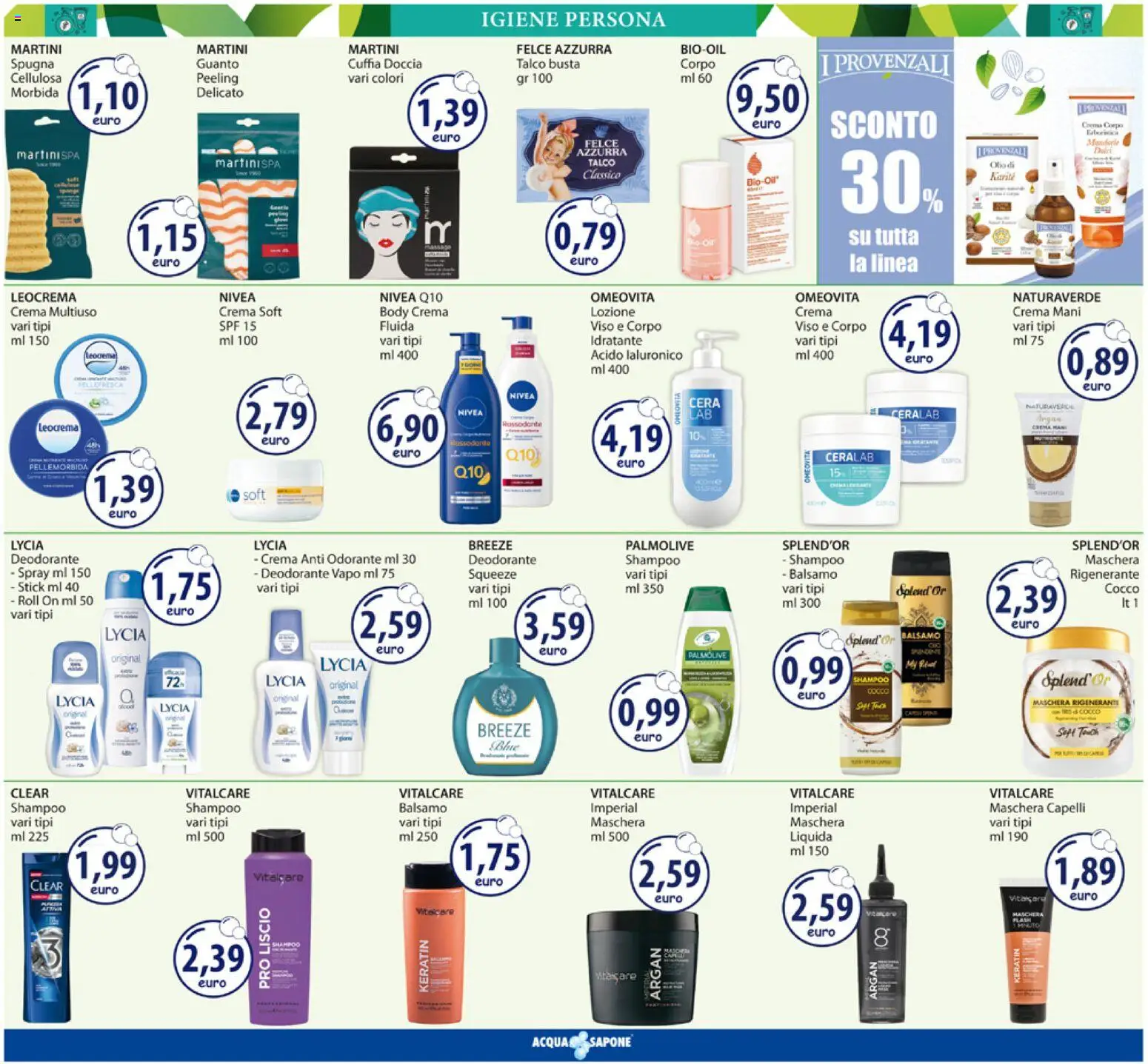 Volantino Acqua e Sapone del 17.11.2025 | Pagina: 6 | Prodotti: Shampoo, Crema, Olio, Doccia