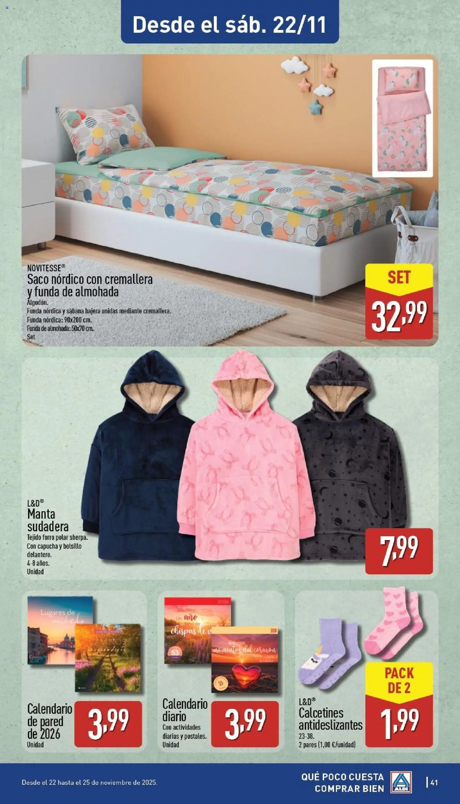 Aldi folleto Baleares │ válido desde el 17.11.2025 | Página: 41 | Productos: Sudadera, Manta, Funda, Almohada