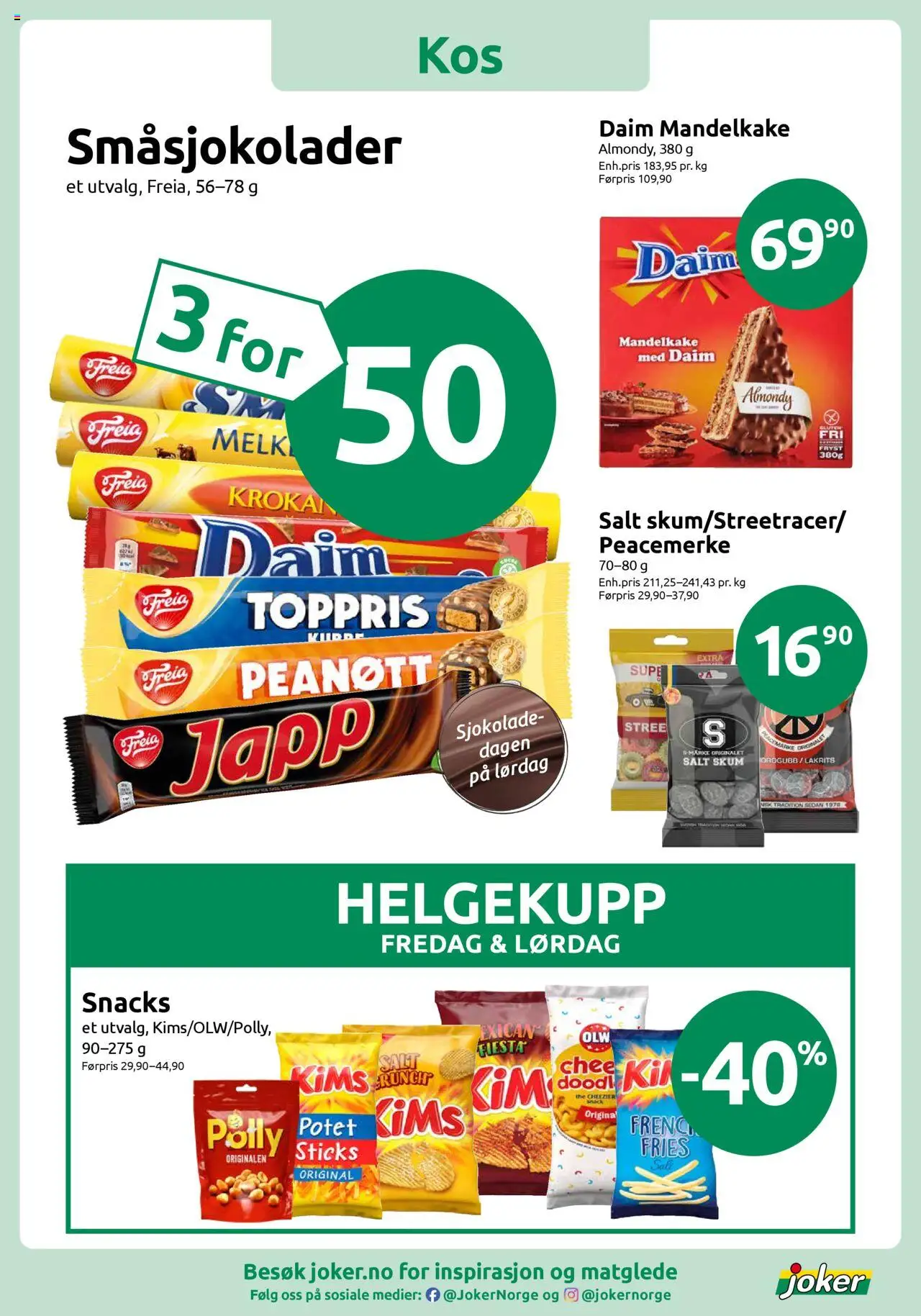  | Side: 14 | Produkter: Melk, Sjokolade, Snacks