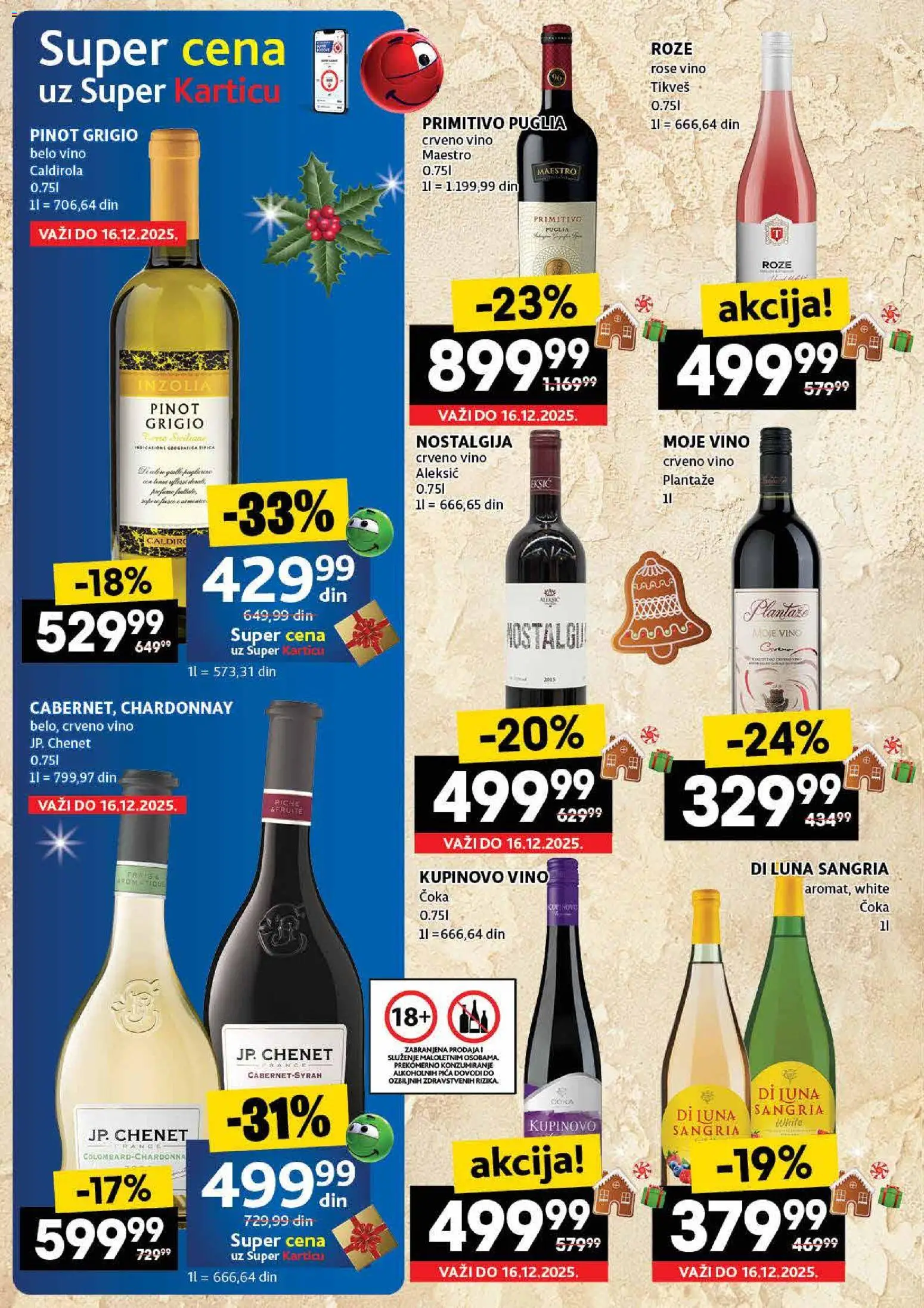 Roda katalog - važi od 11.12.2025 | Strana: 28 | Proizvode: Crveno vino, Pinot grigio, Belo vino, Pica