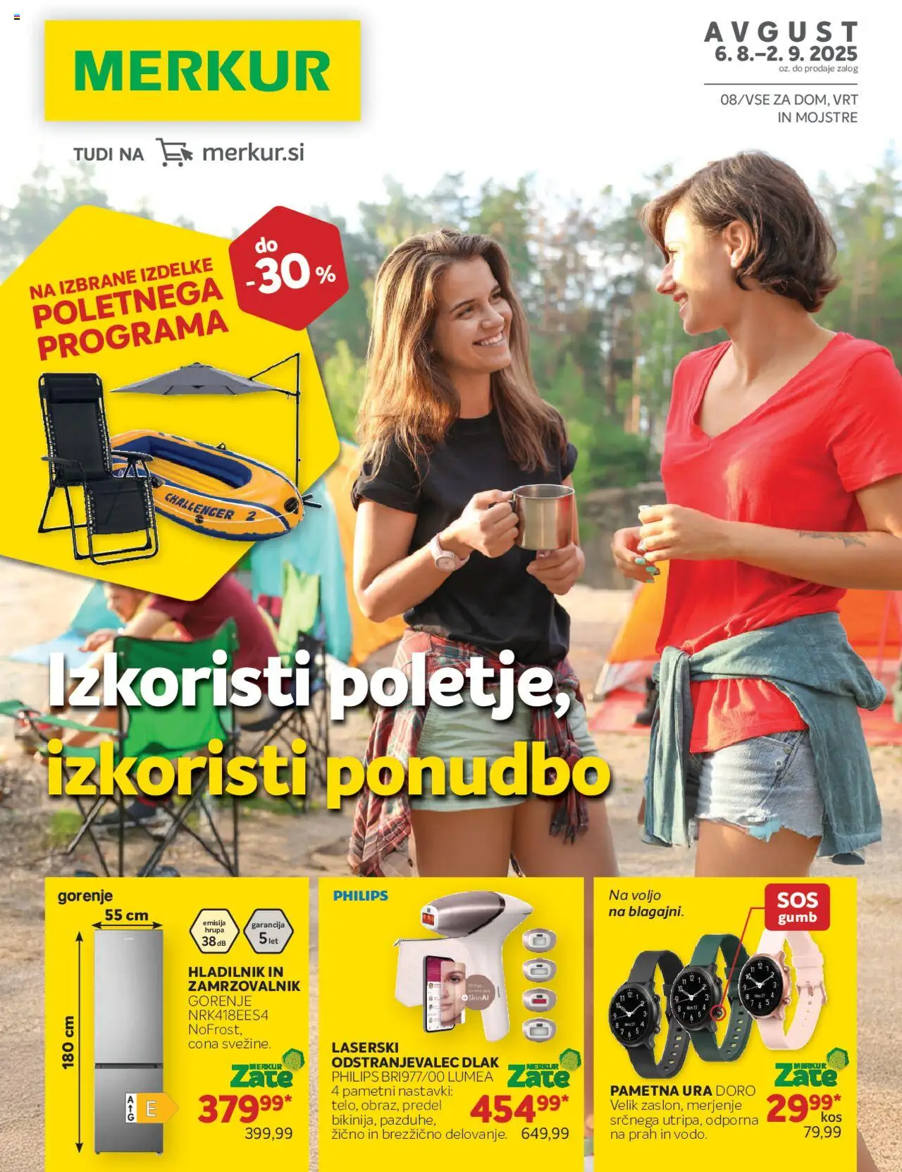 Merkur katalog │ velja od 06.08.2025 | Stran: 1 | Izdelki: Ura, Hladilnik, Zamrzovalnik, Pametna ura
