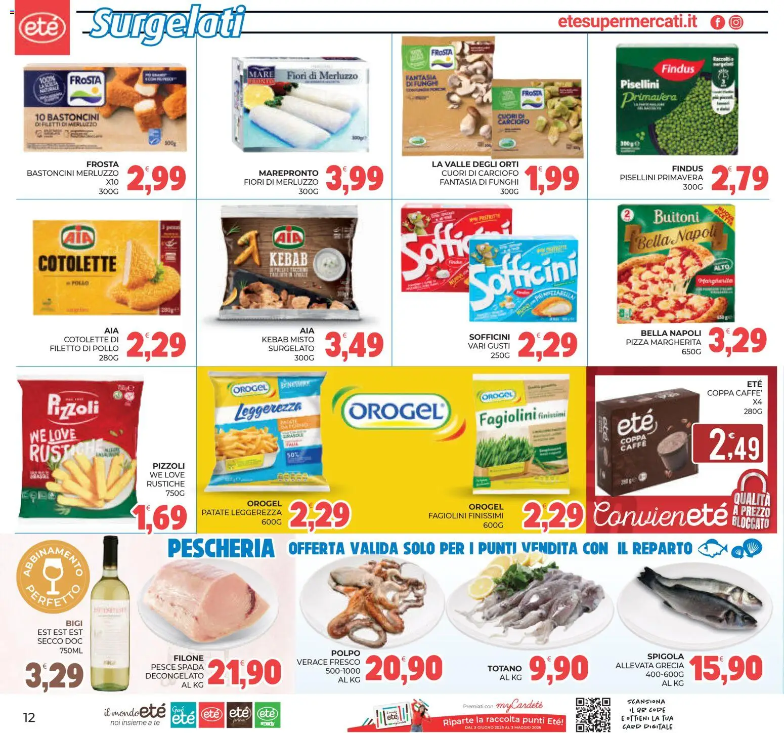 Volantino Eté del 17.04.2026 | Pagina: 12 | Prodotti: Pizza, Pesce, Tè, Funghi