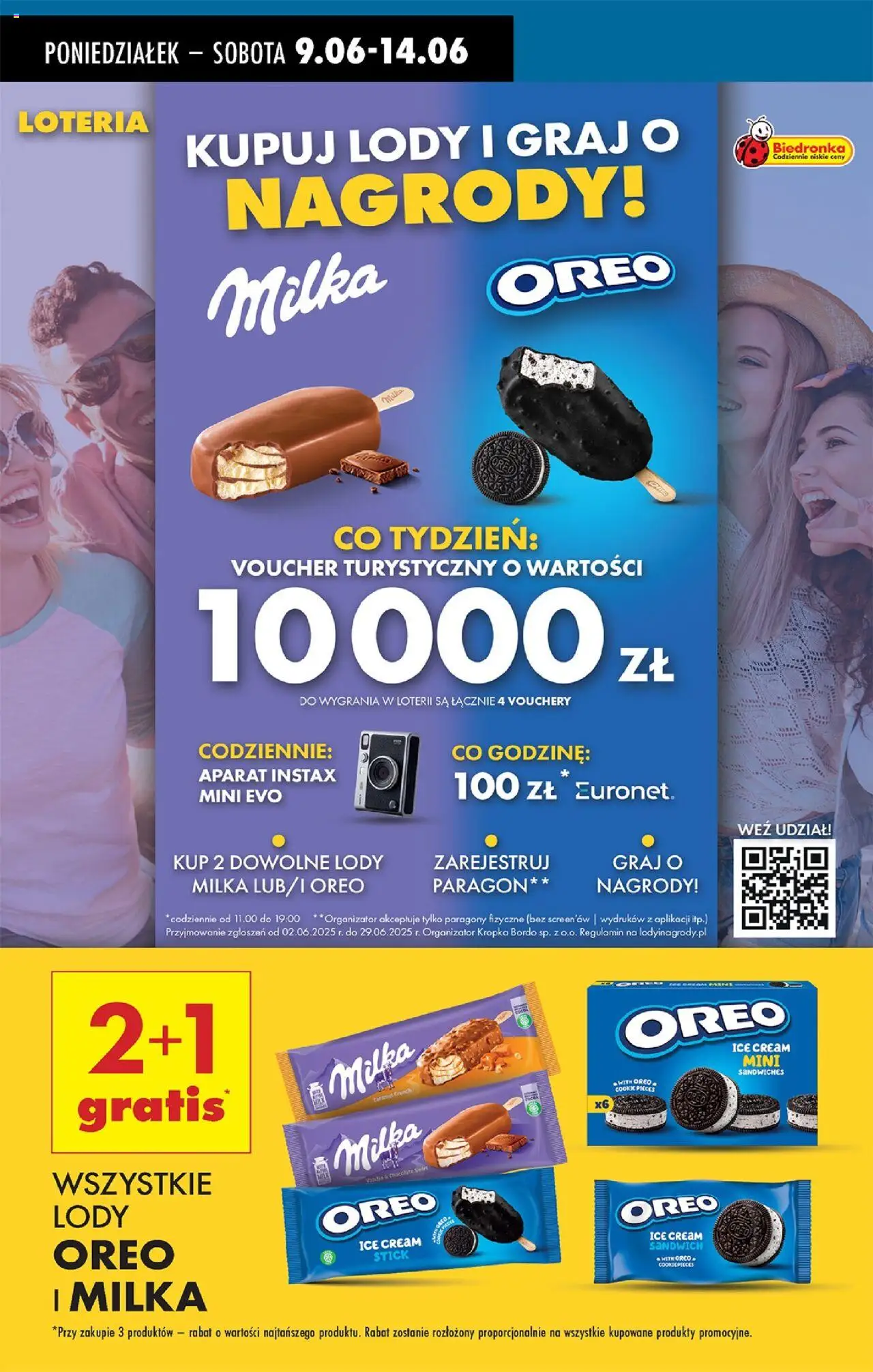 Biedronka gazetka od 09.06.2025 | Strona: 63 | Produkty: Sandwich, Milka, Lody