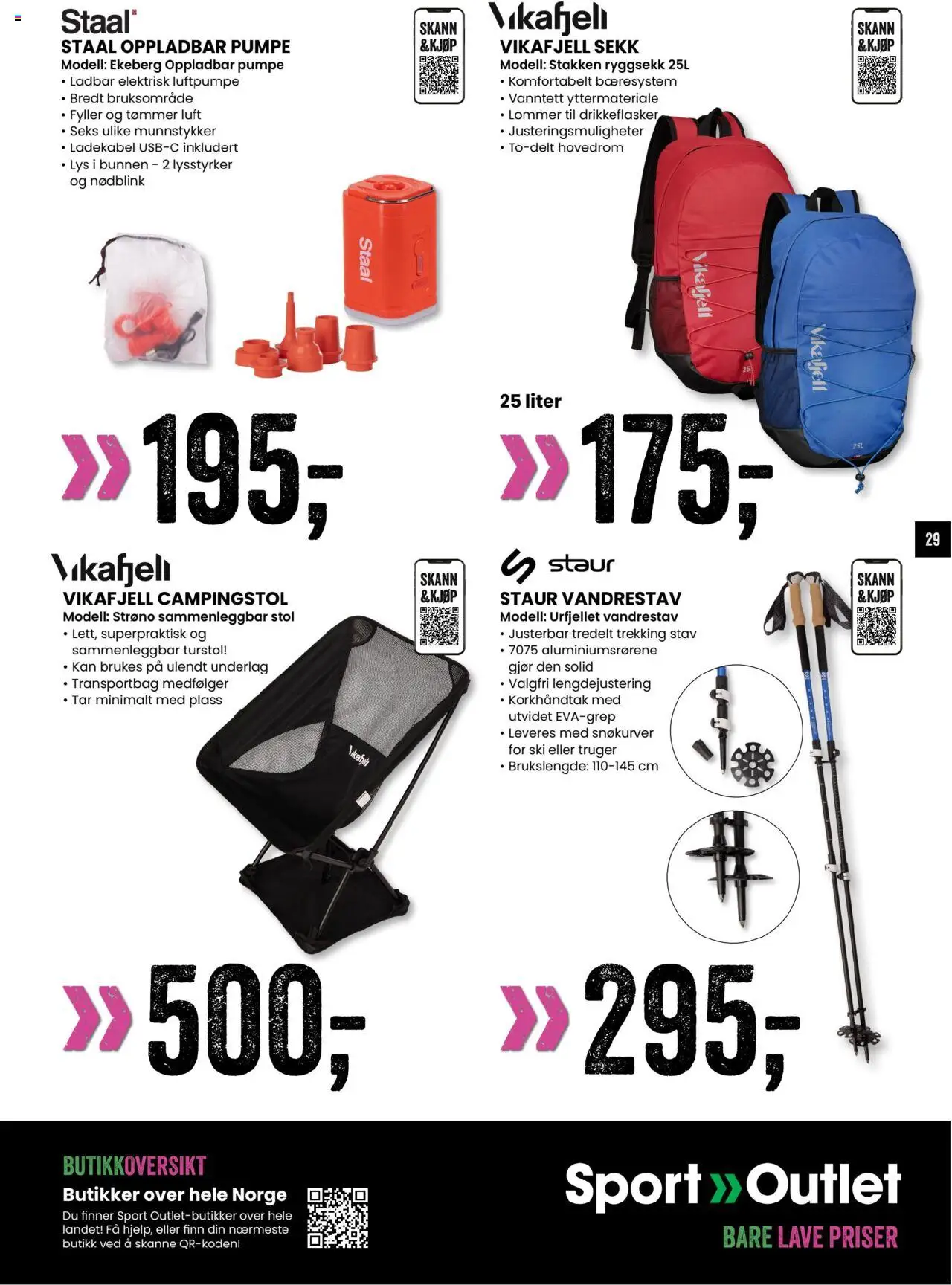  | Side: 29 | Produkter: Pumpe, Ryggsekk, Lys, Stol