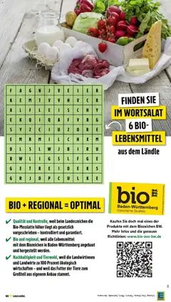 Eier, Bio-Lebensmittel aus dem Ländle ab 19.04.2026 gültig | Seite: 33 | Produkte: Milch, Eier, Getreide, Fleisch