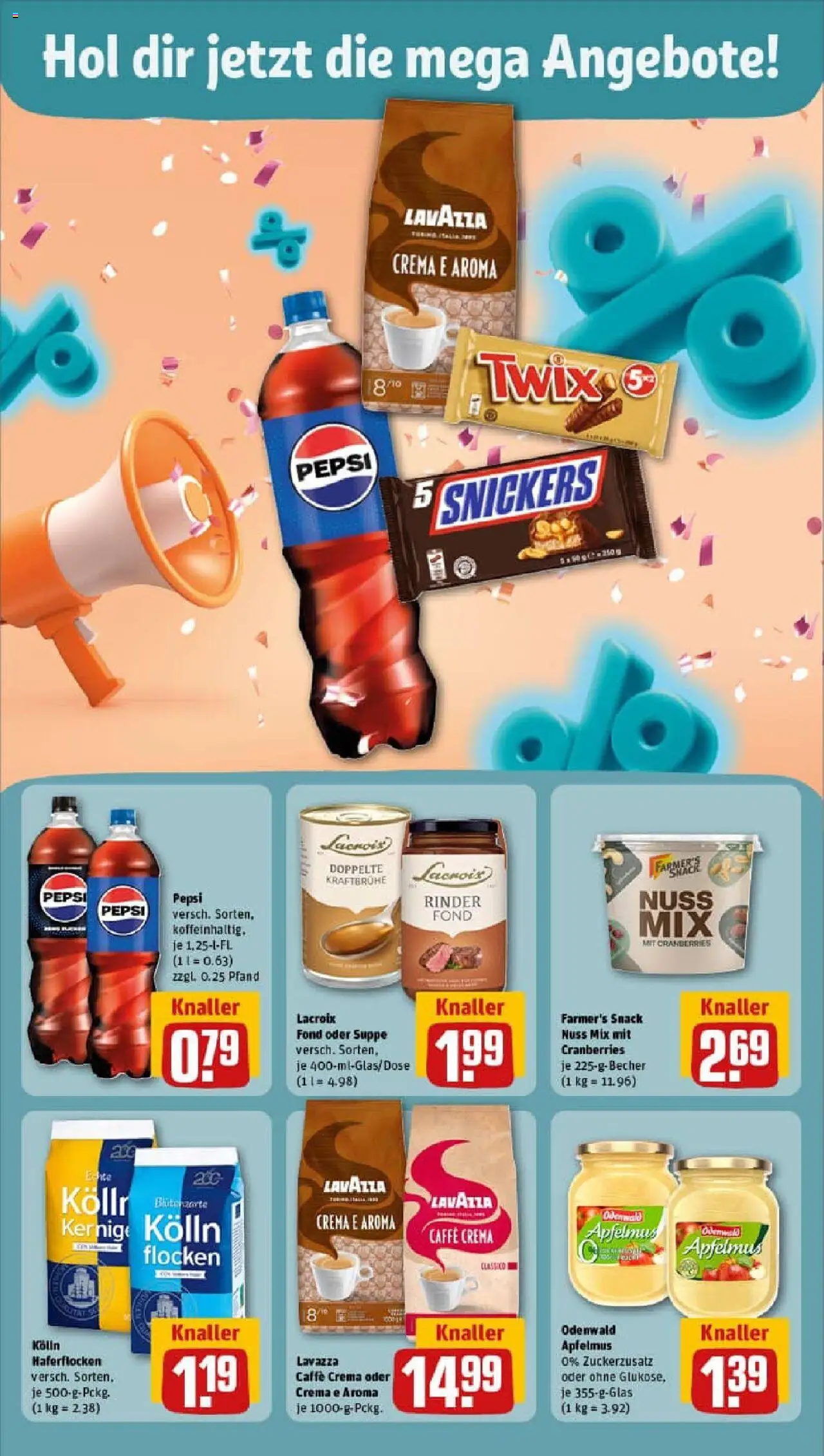 Rewe prospekt Kamp-Lintfort	 – gültig ab 21.09.2025 | Seite: 16 | Produkte: Lavazza, Kolln haferflocken, Kolln, Snickers