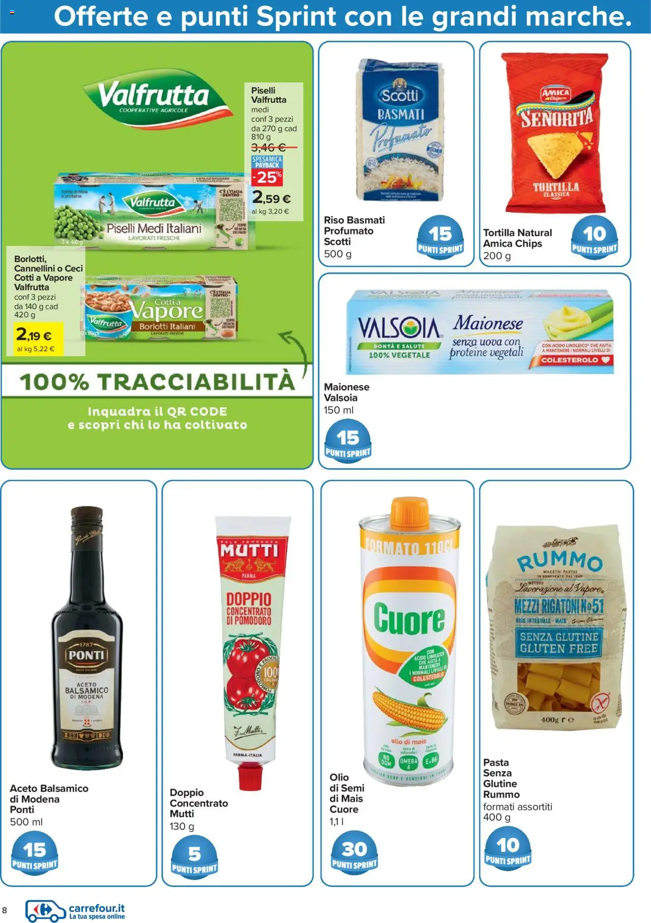 Volantino Carrefour del 21.08.2025 | Pagina: 8 | Prodotti: Uova, Maionese, Pasta, Aceto