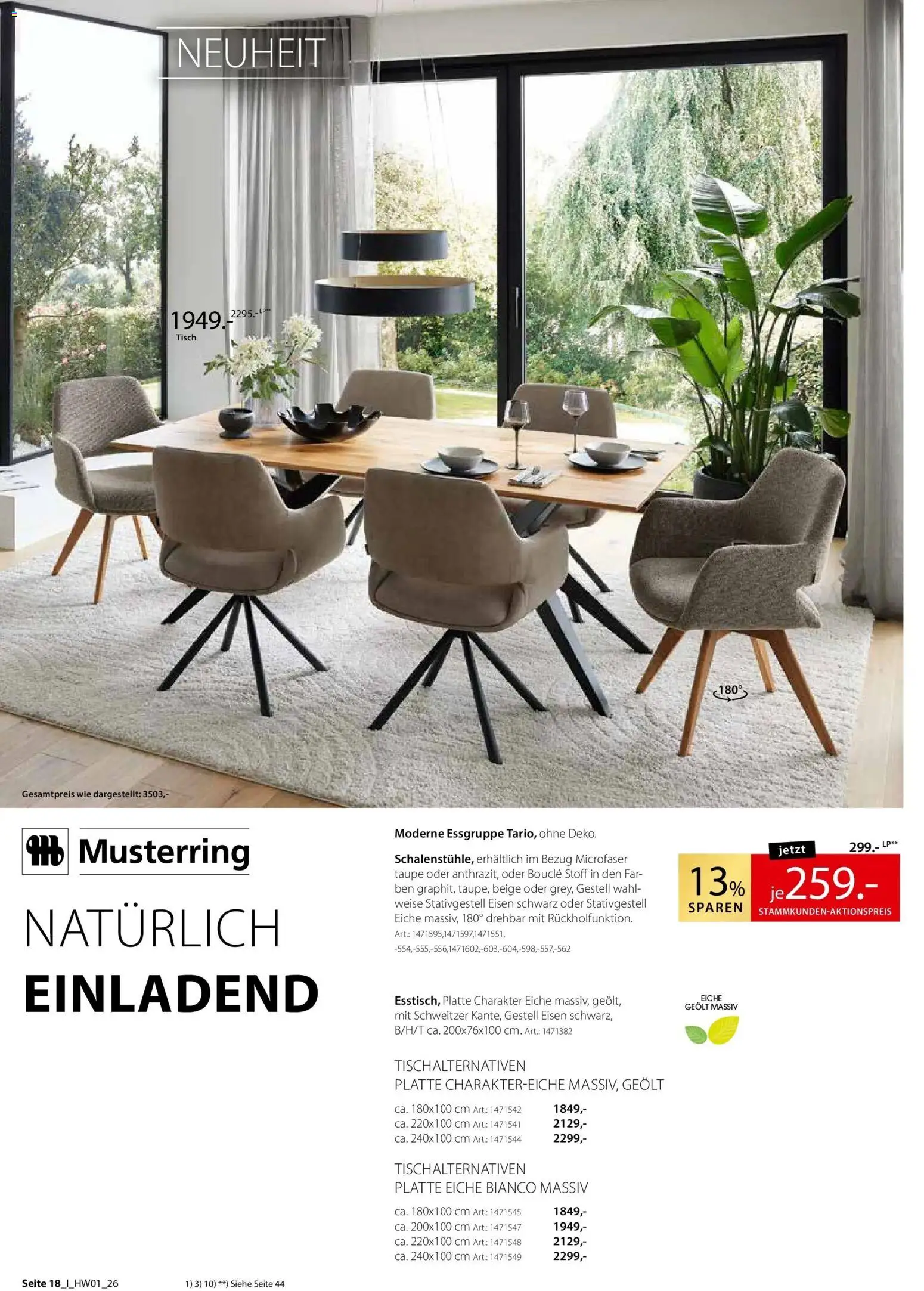 Zurbrüggen Ihr Einrichtungshaus der Extraklasse – gültig ab 27.03.2026 | Seite: 18 | Produkte: Essgruppe, Tisch