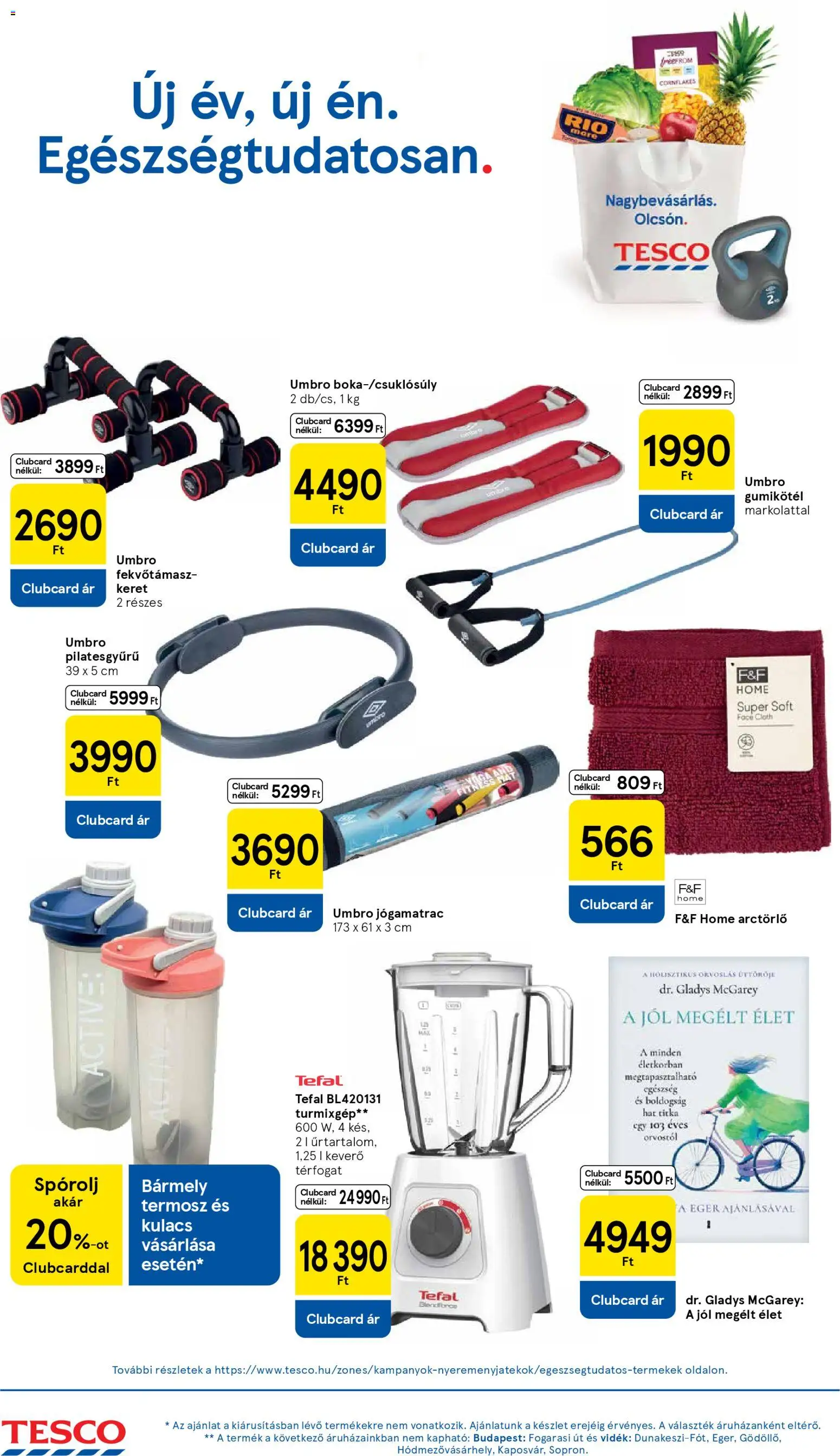 Tesco akciós ujság - amely érvényes a következő dátumtól: 08.01.2026 | Oldal: 6 | Termékek: Egér, Tefal, Turmixgép, Termosz