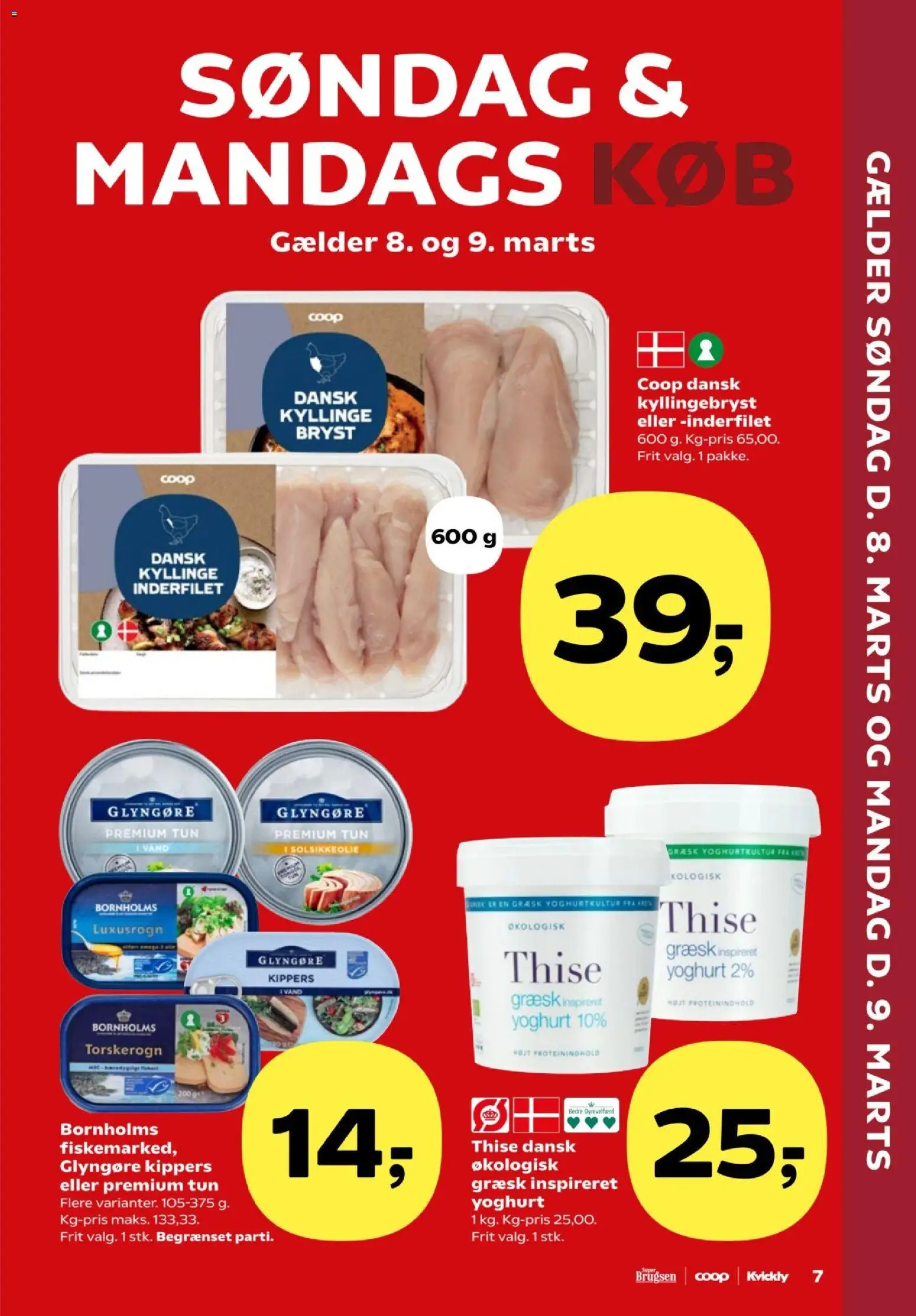 Kvickly tilbudsavis – gyldig fra 06.03.2026 | Side: 7 | Produkter: Yoghurt, Kippers, Touca, Torskerogn
