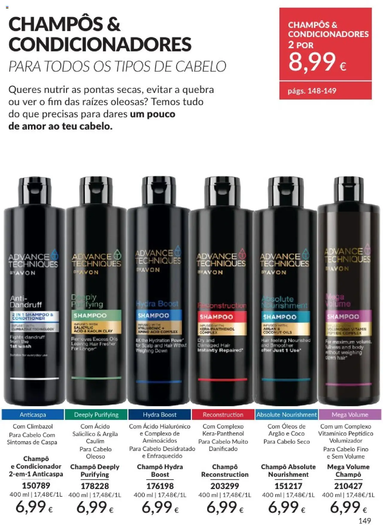 Catálogo Avon Campanha 8 │ válido de 01.08.2025 | Página: 149 | Produtos: Argila, Shampoo, Condicionador