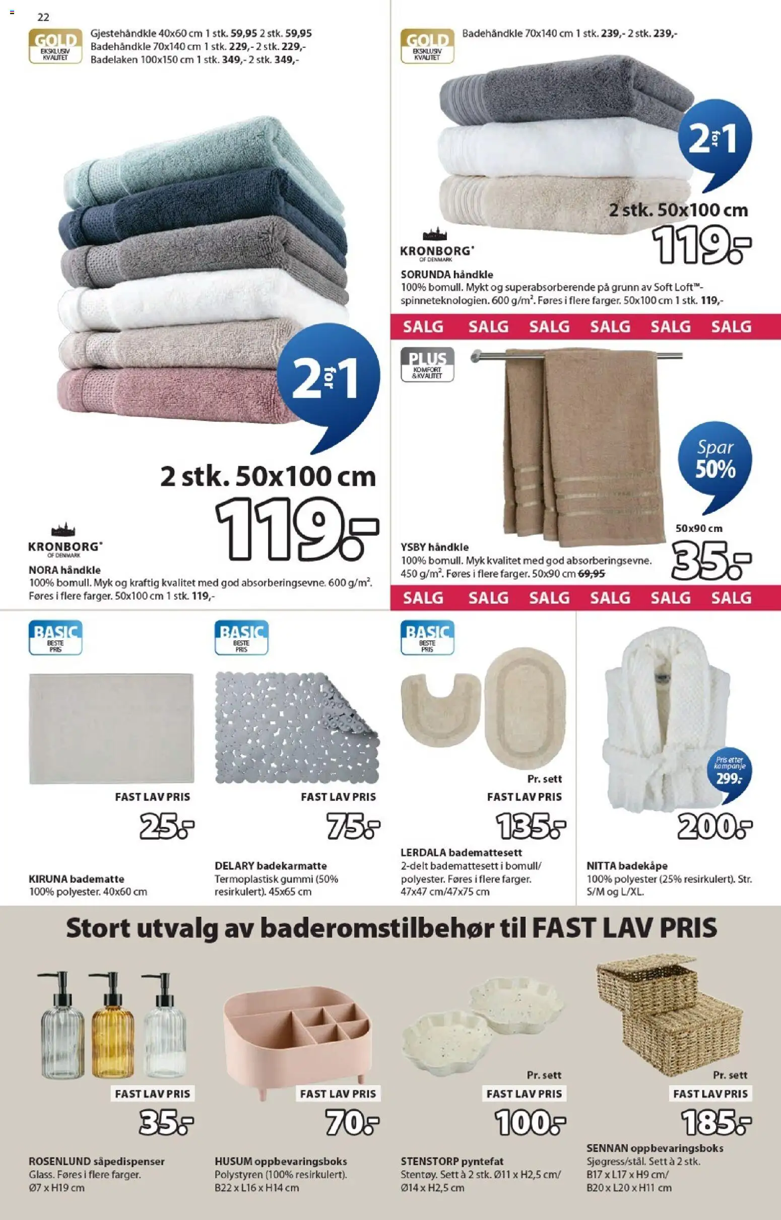 {H1} | Side: 22 | Produkter: Badekåpe, Oppbevaringsboks, Суміш дитяча, Badematte