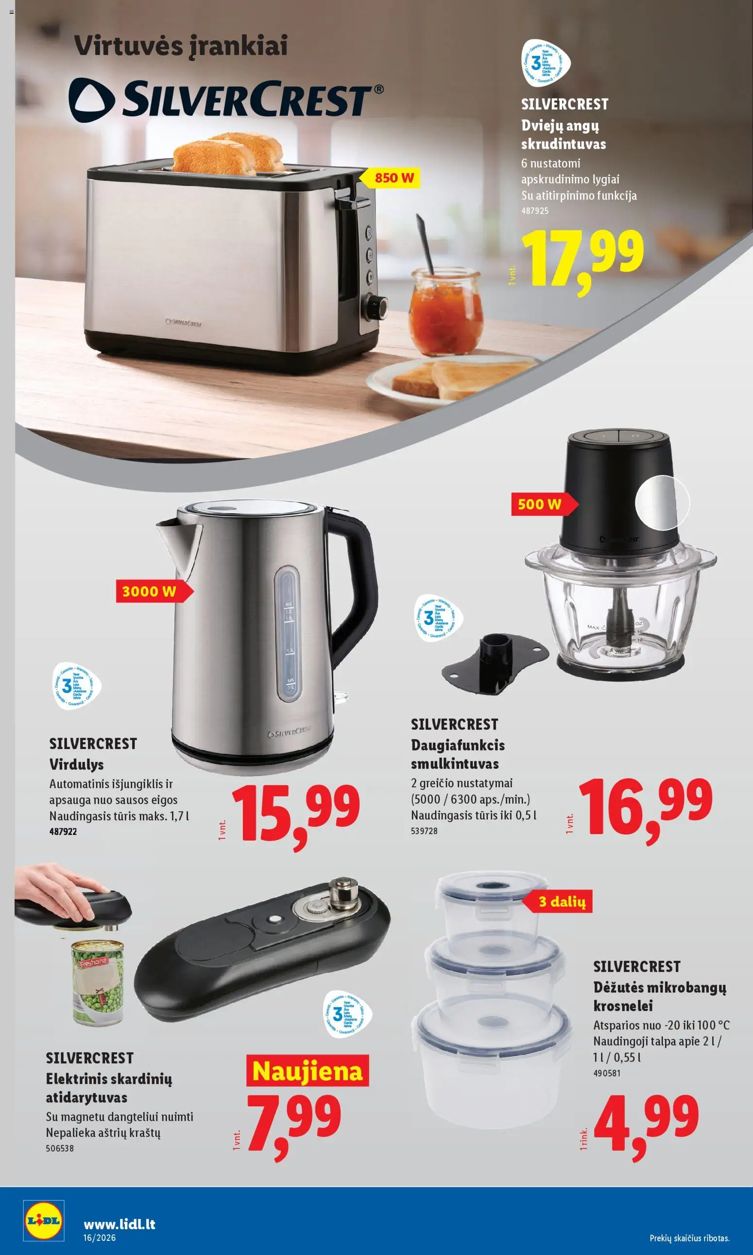 LIDL akcijos nuo 13.04.2026 | Puslapis: 4 | Prekių: Smulkintuvas, Virdulys