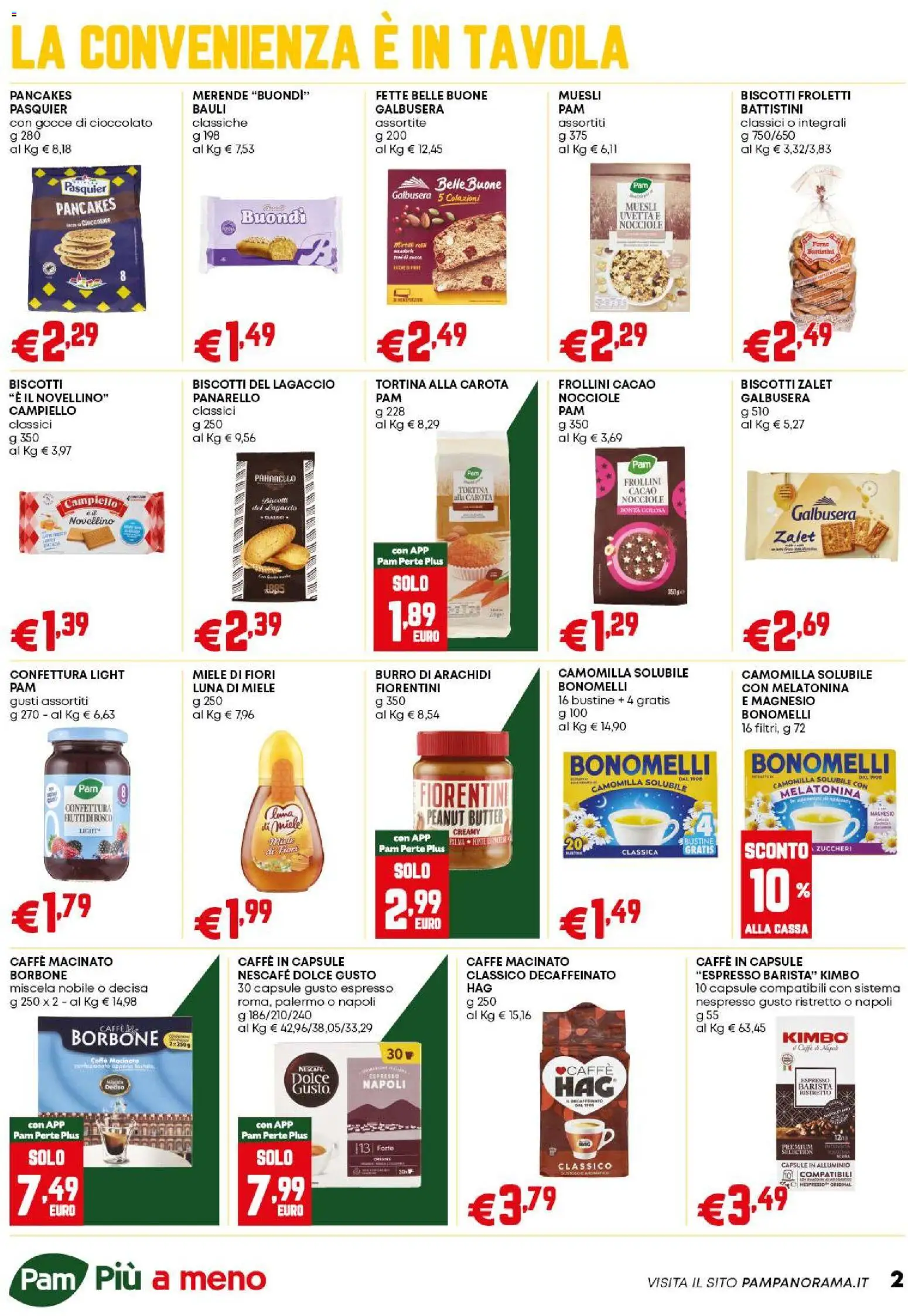 Volantino PAM del 02.01.2026 | Pagina: 2 | Prodotti: Carota, Arachidi, Burro di arachidi, Frollini