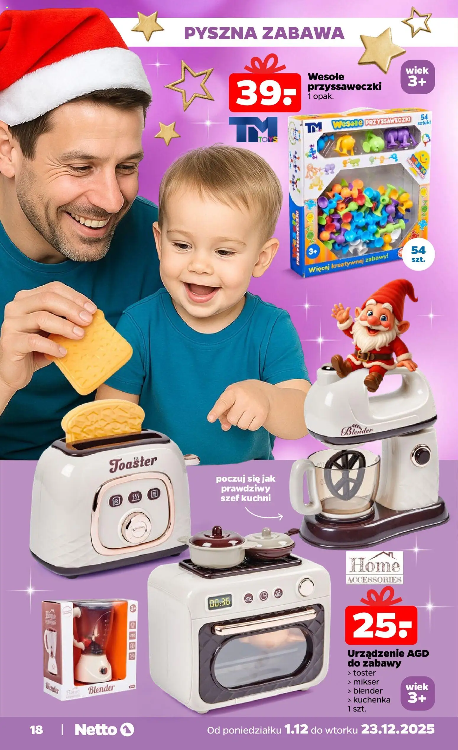 Netto gazetka - Zabawki od 03.11.2025 | Strona: 18 | Produkty: Kuchenka, Mikser, Toster, Blender