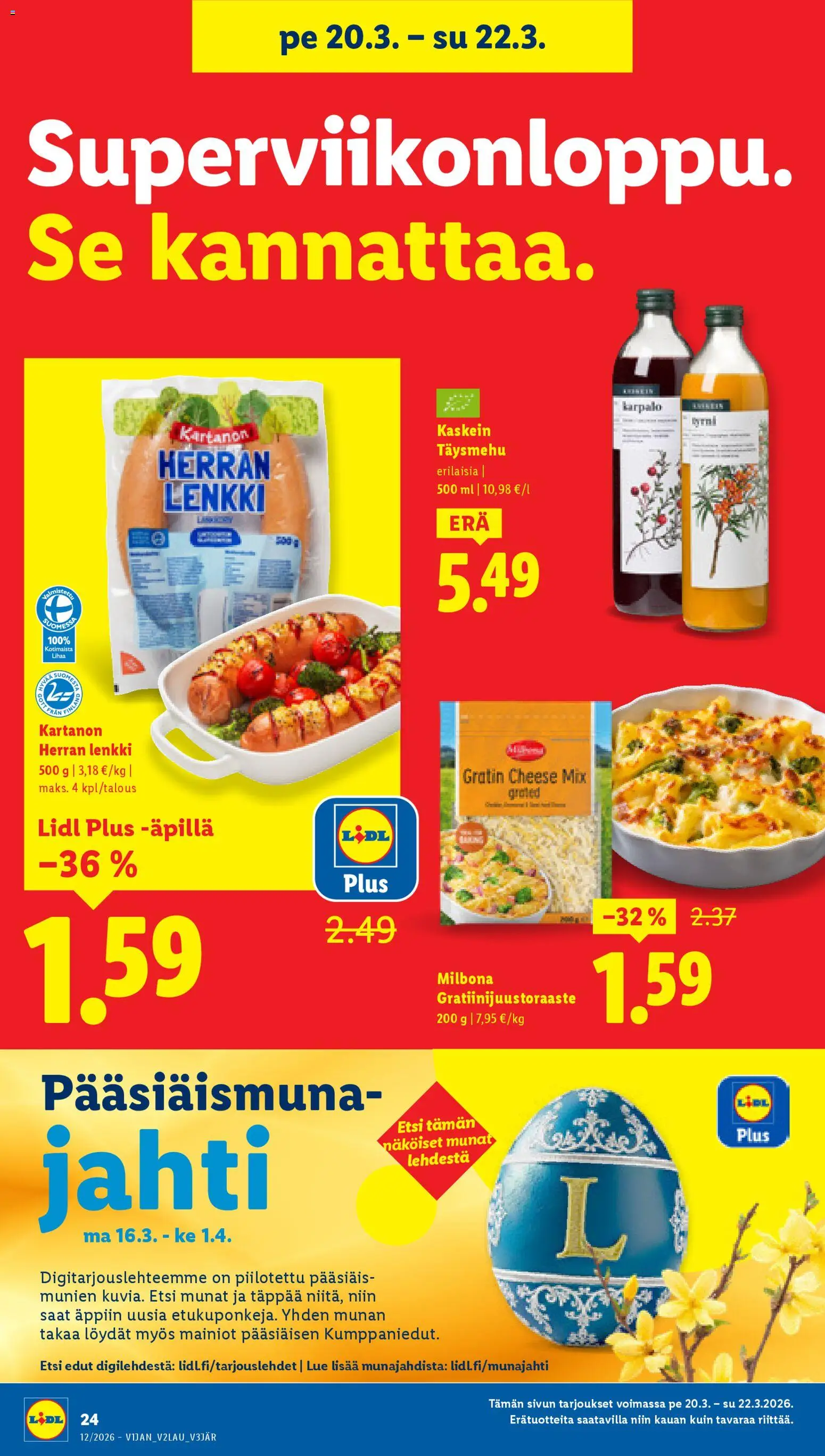 Lidl tarjoukset – voimassa 19.03.2026 alkaen | Sivu: 30 | Tuotteet: Munat