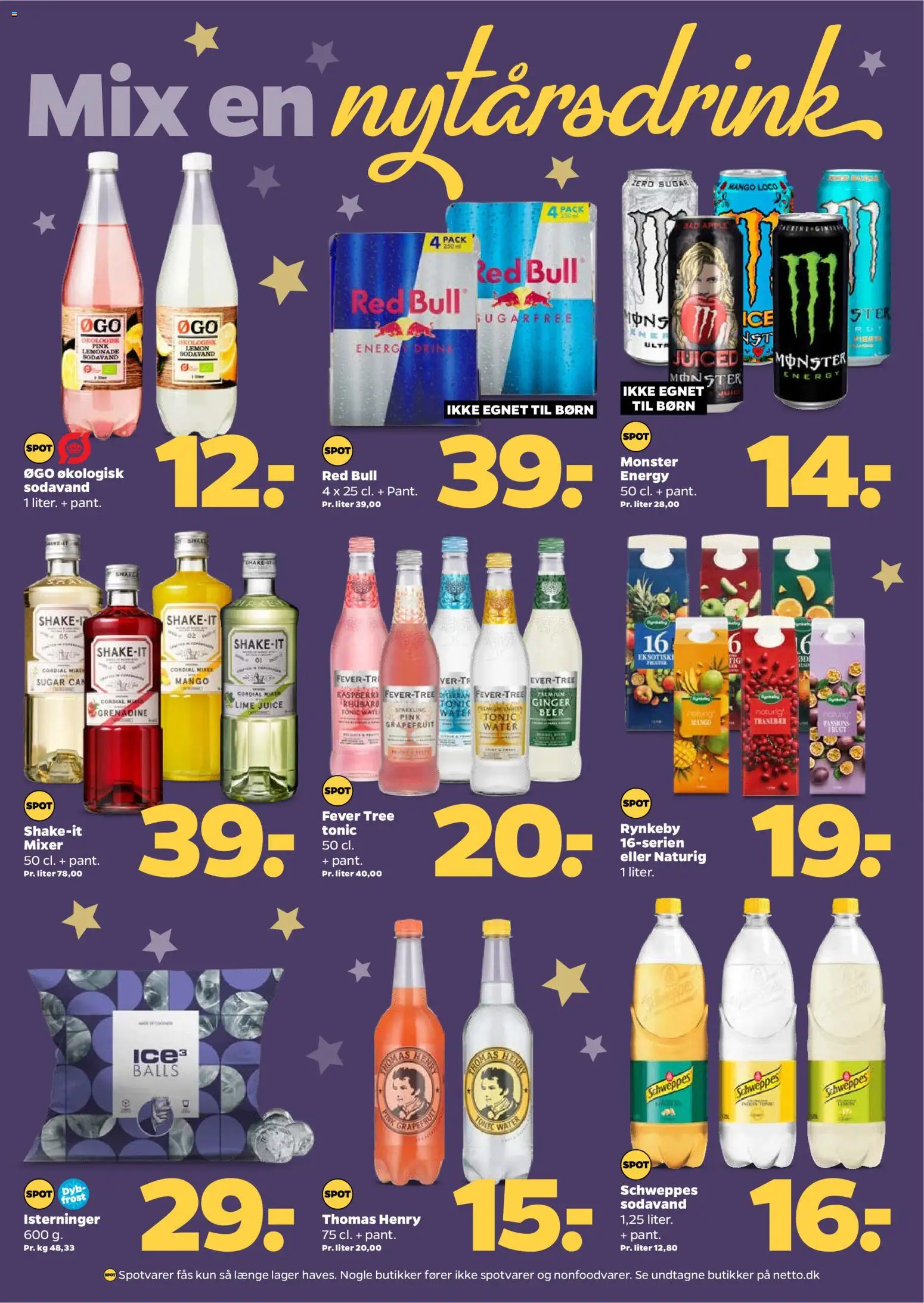 Netto tilbudsavis – gyldig fra 27.12.2025 | Side: 17 | Produkter: Juice, Sodavand, Lime, Mixer