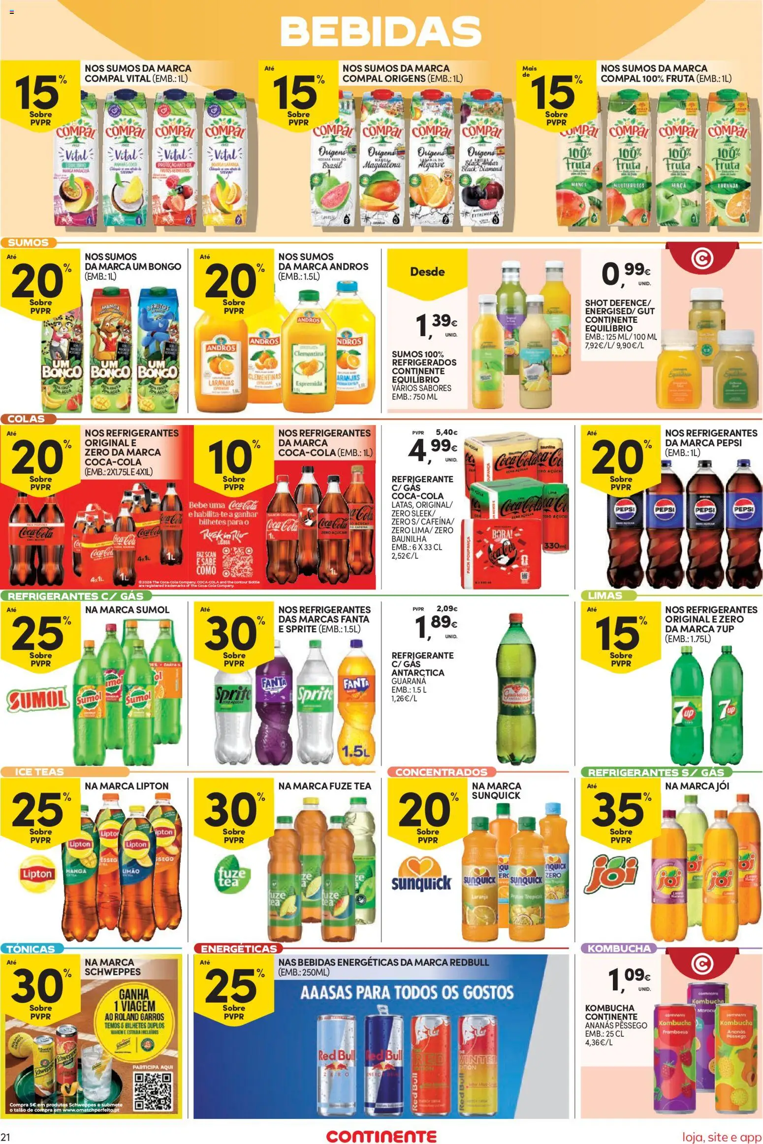 Continente Semanal Continente Bom Dia │ válido de 31.03.2026 | Página: 21 | Produtos: Refrigerante, Fanta, Truta, Soda