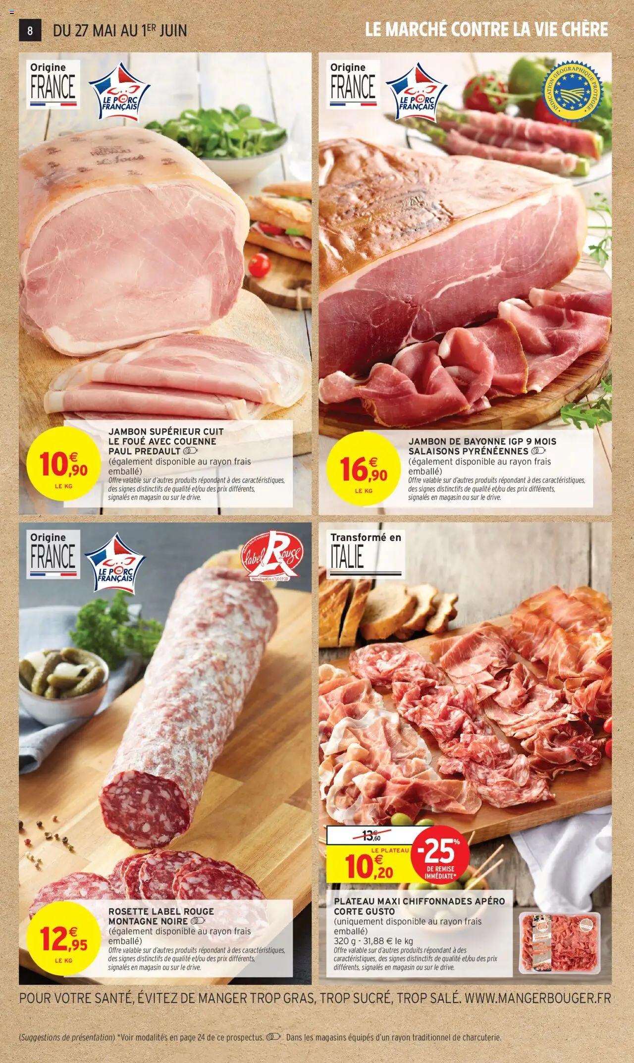  | Page: 8 | Produits: Plateau, Jambon, Porc