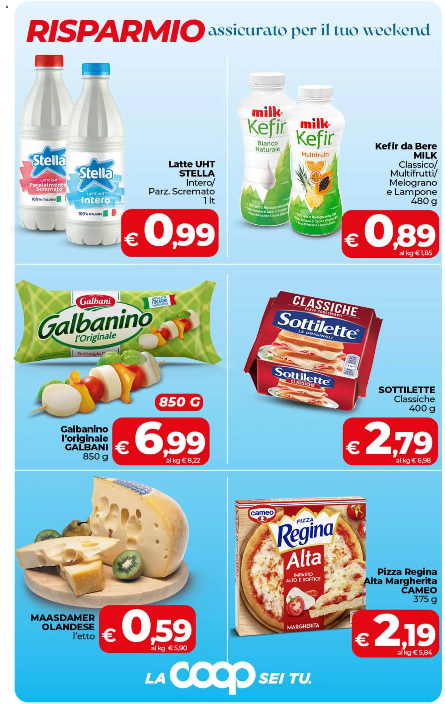 Volantino COOP del 28.04.2026 | Pagina: 2 | Prodotti: Pizza, Latte, Formaggio, Lampone
