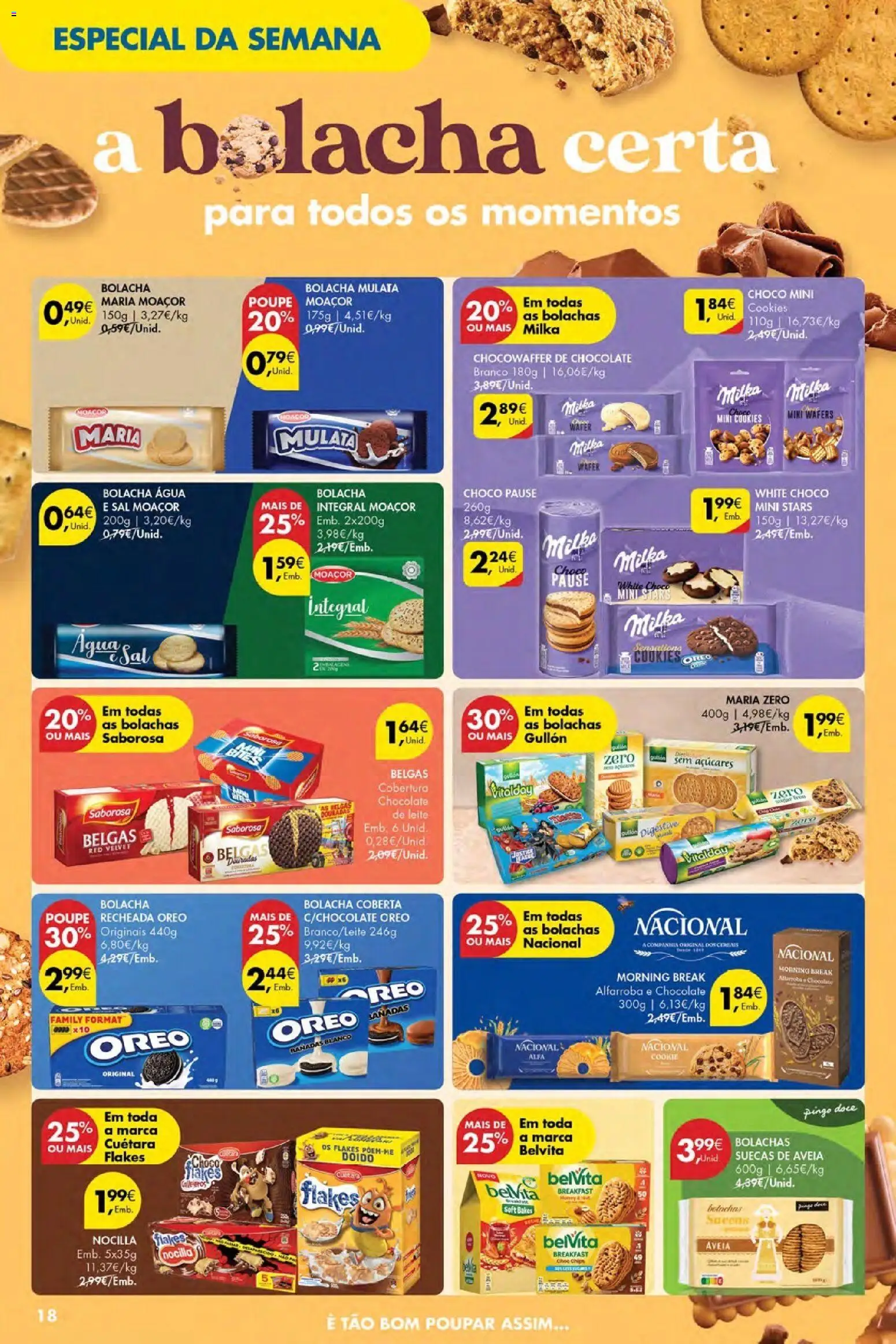 Pingo Doce Poupe Esta Semana Açores │ válido de 16.04.2026 | Página: 18 | Produtos: Agua, Bolacha mulata, Sal, Leite