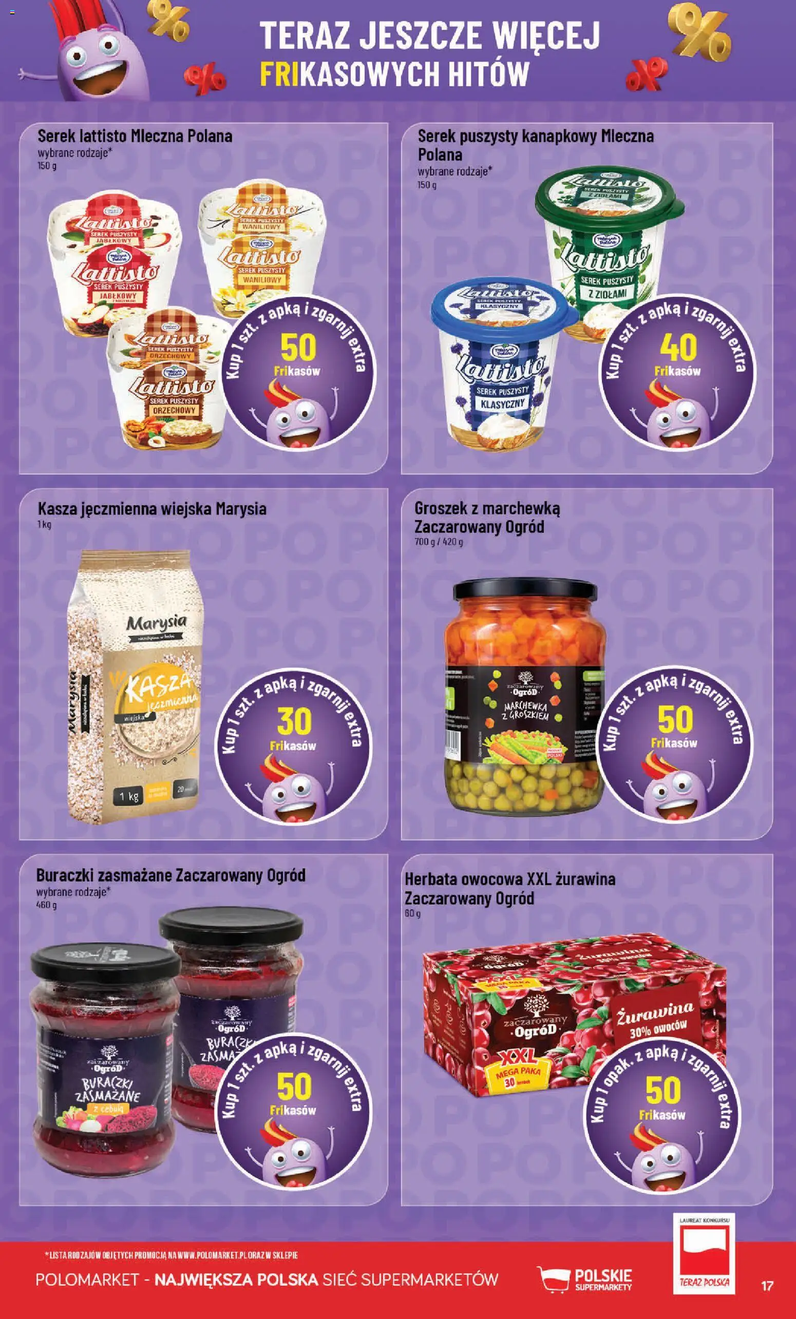 POLOmarket gazetka - Frikasowe Hity od 11.03.2026 | Strona: 17 | Produkty: Kasza, Serek, Żurawina, Marchewka