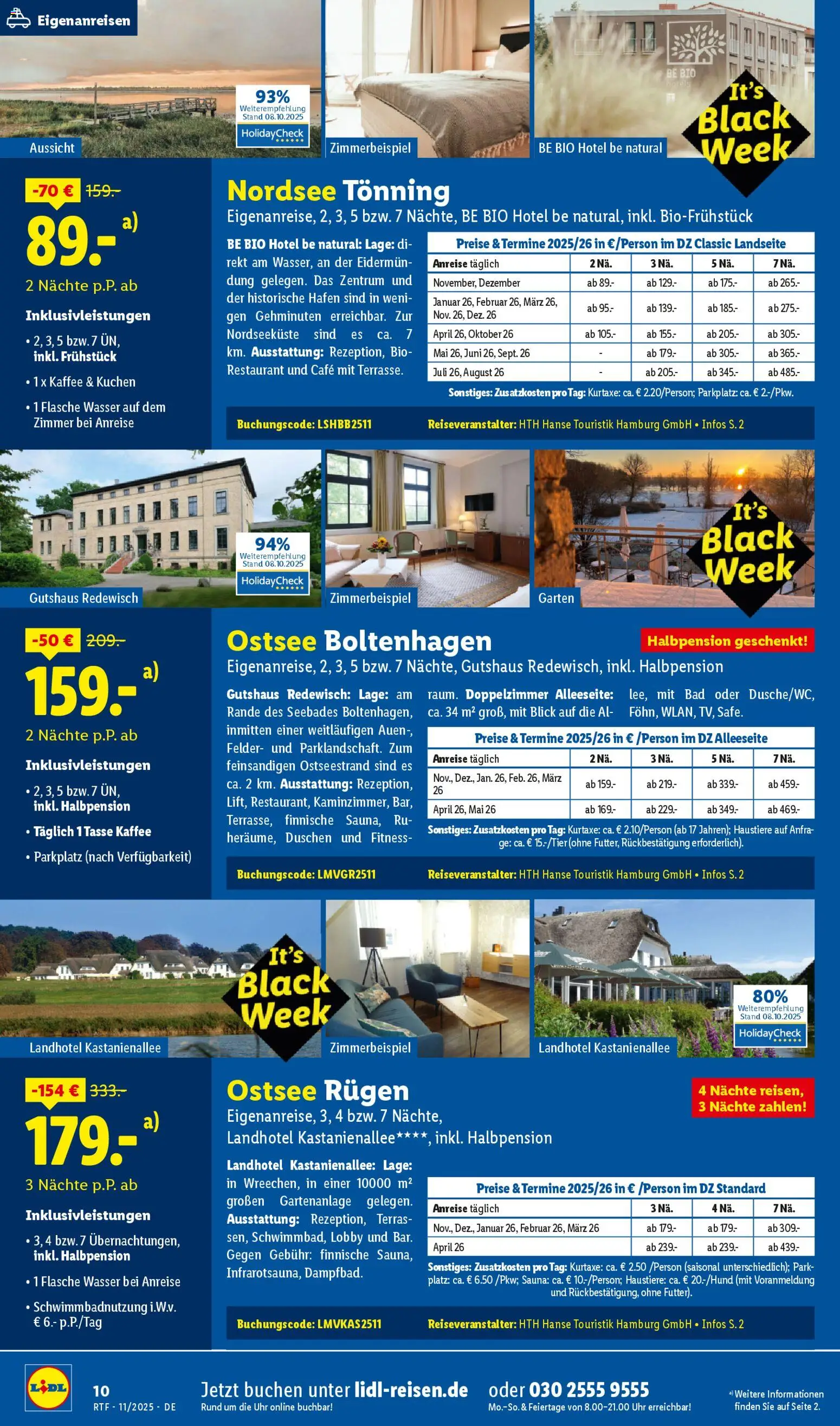 Lidl Reisen - Black Friday – gültig ab 12.11.2025 | Seite: 10 | Produkte: Bad, Wasser, Kuchen, Uhr