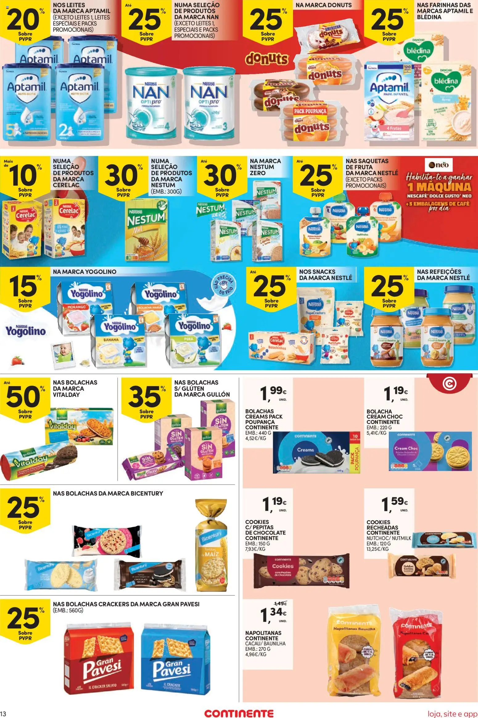Continente Semanal Continente Bom Dia │ válido de 03.02.2026 | Página: 13 | Produtos: Banana, Nestlé, Café, Dolce gusto