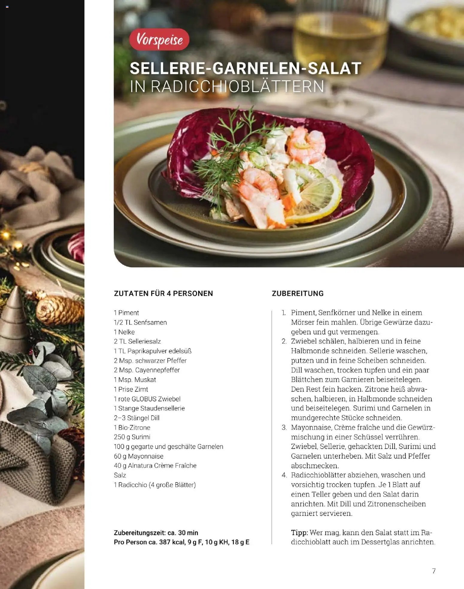 Globus Mio Magazin – gültig ab 01.12.2025 | Seite: 7 | Produkte: Garnelen, Salz, Zitrone, Salat