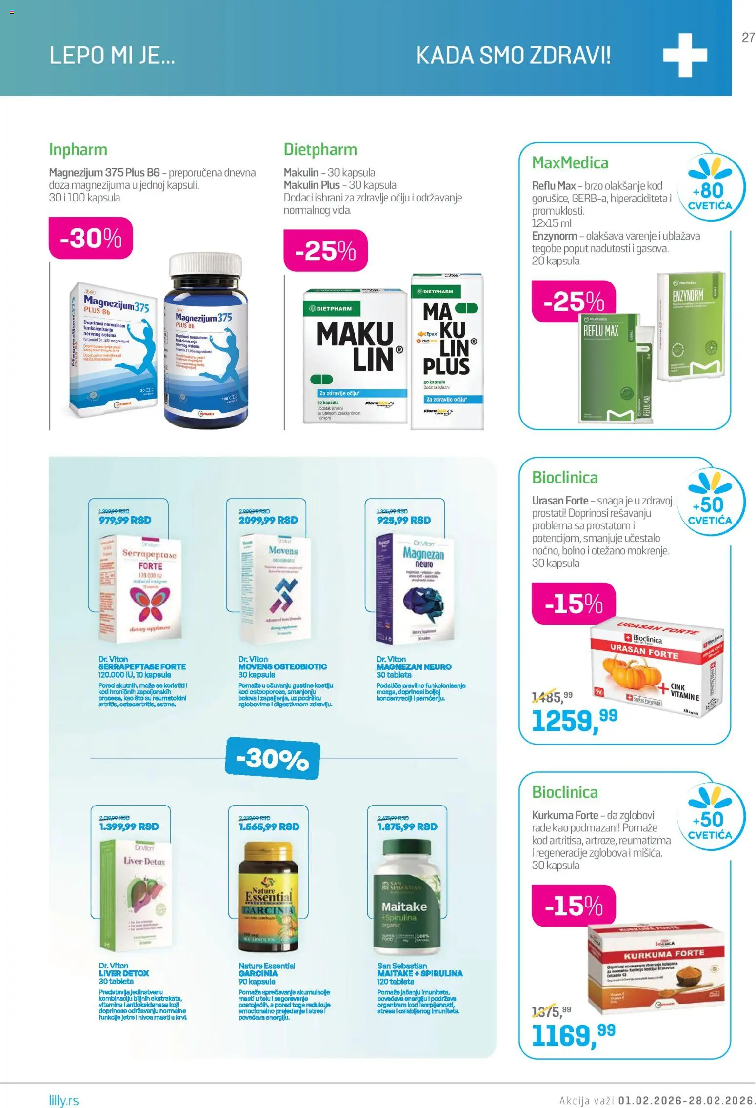 Lilly drogerie katalog - važi od 01.02.2026 | Strana: 27 | Proizvode: Sto