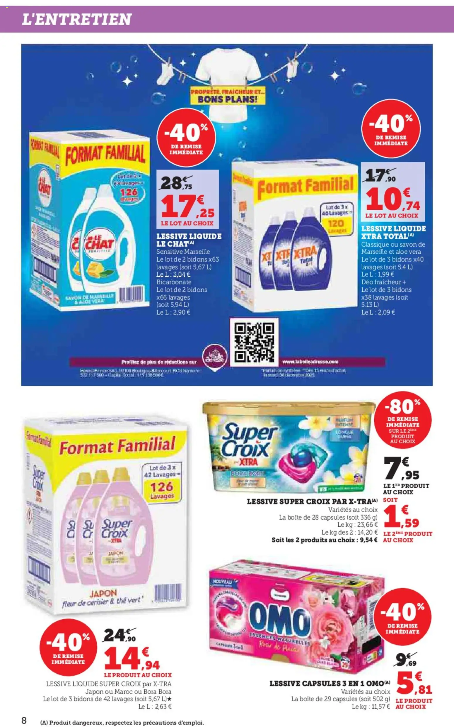 {H1} | Page: 8 | Produits: Lessive liquide Super Croix, Savon, Lessive Liquide, Thé