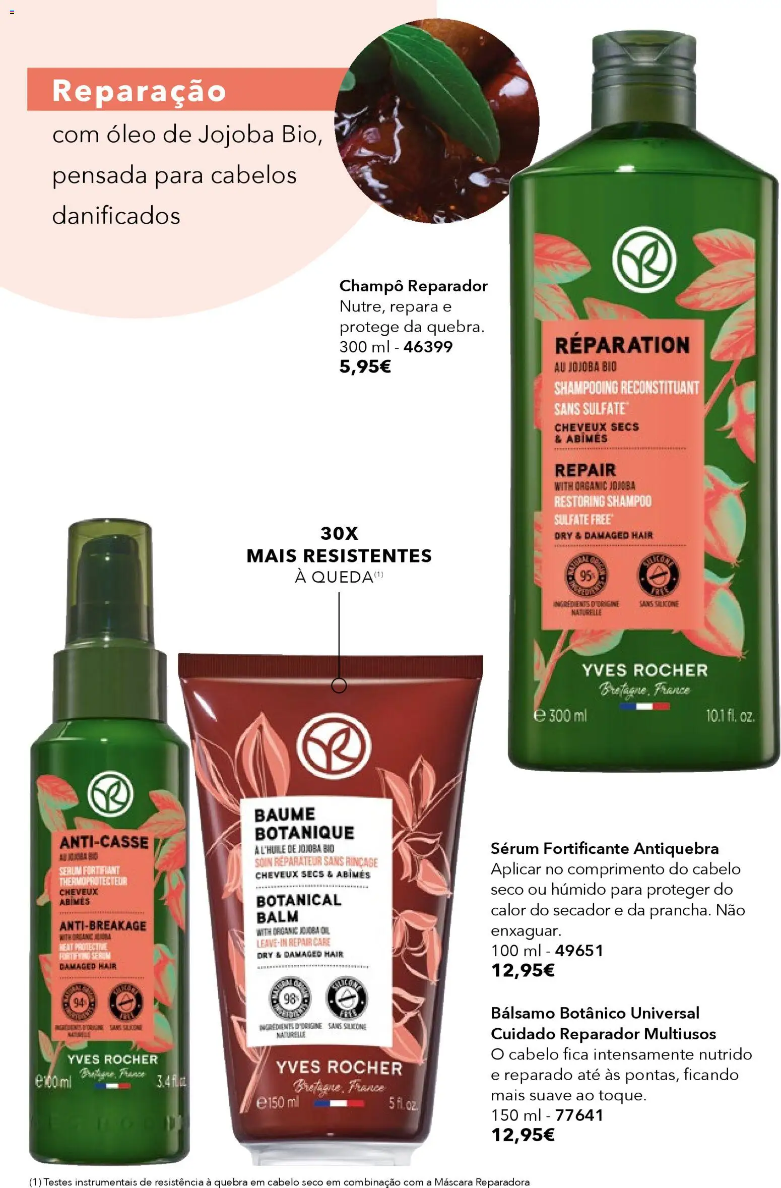 Yves Rocher catálogo 2 │ válido de 30.01.2026 | Página: 46 | Produtos: Secador, Shampoo, Sérum, Óleo