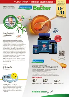 Reformhaus Bacher Prospekt 	 ab 01.11.2025 gültig