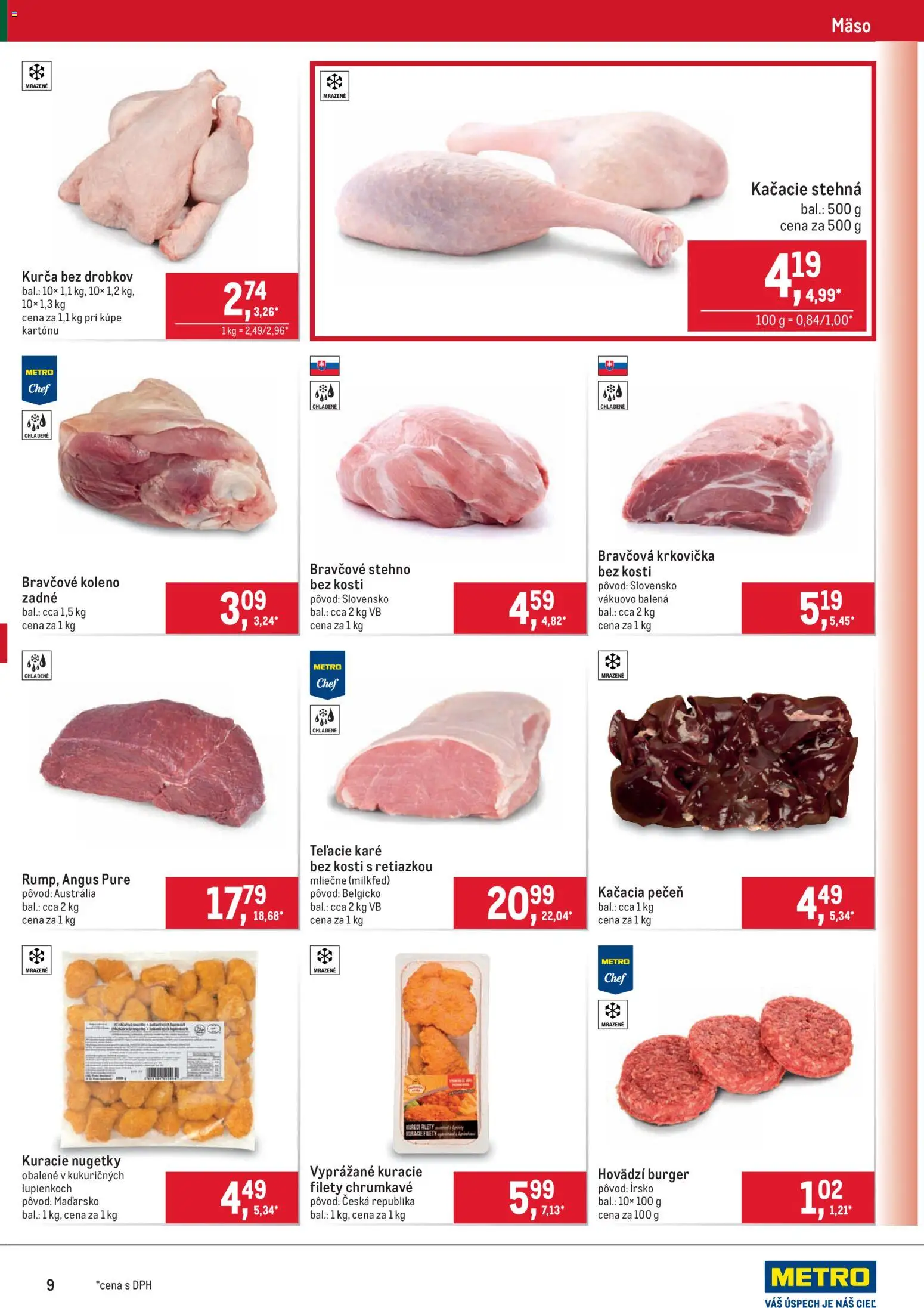 Nové Metro akcie – leták je platný od 14.01.2026 | Strana: 9 | Produkty: Bravčová krkovička, Bravčové koleno, Bravčové stehno, Krkovička