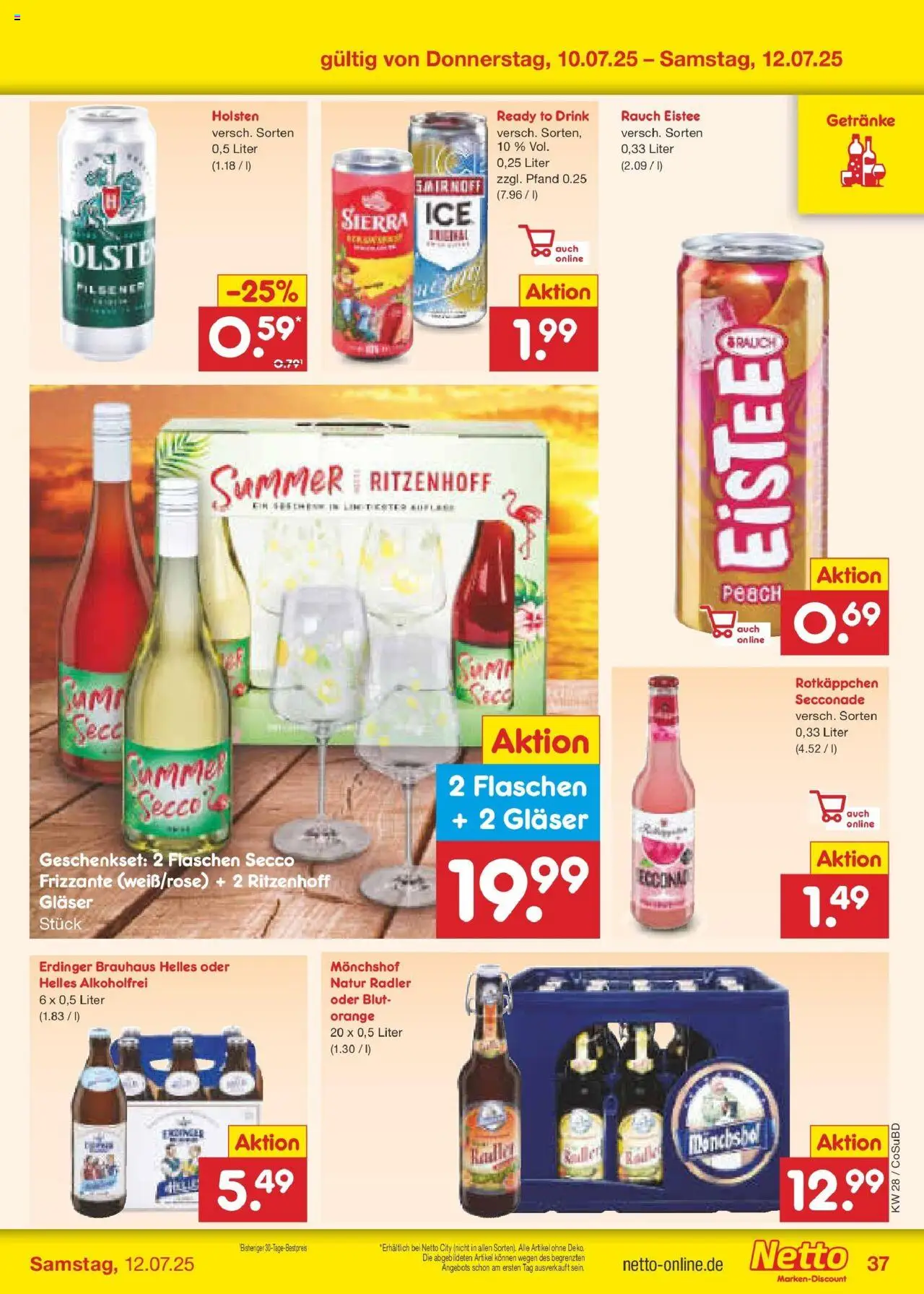 Netto Marken-Discount prospekt Delitzsch	 - gültig ab dem 07.07.2025 | Seite: 53 | Produkte: Holsten, Radler, Smirnoff, Rotkäppchen