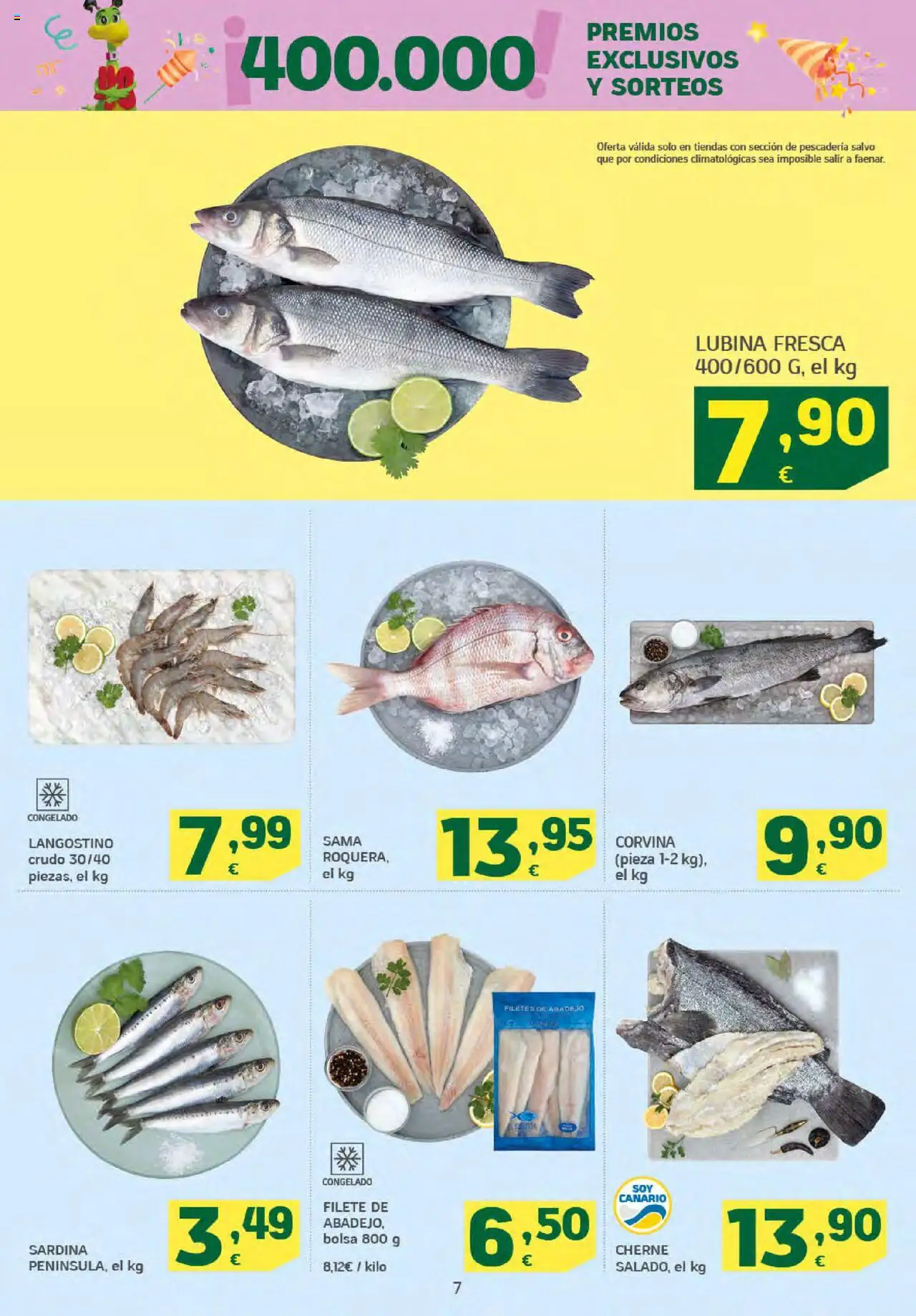 HiperDino folleto │ válido desde el 25.09.2025 | Página: 7 | Productos: Bolsa, Filete, Langostino