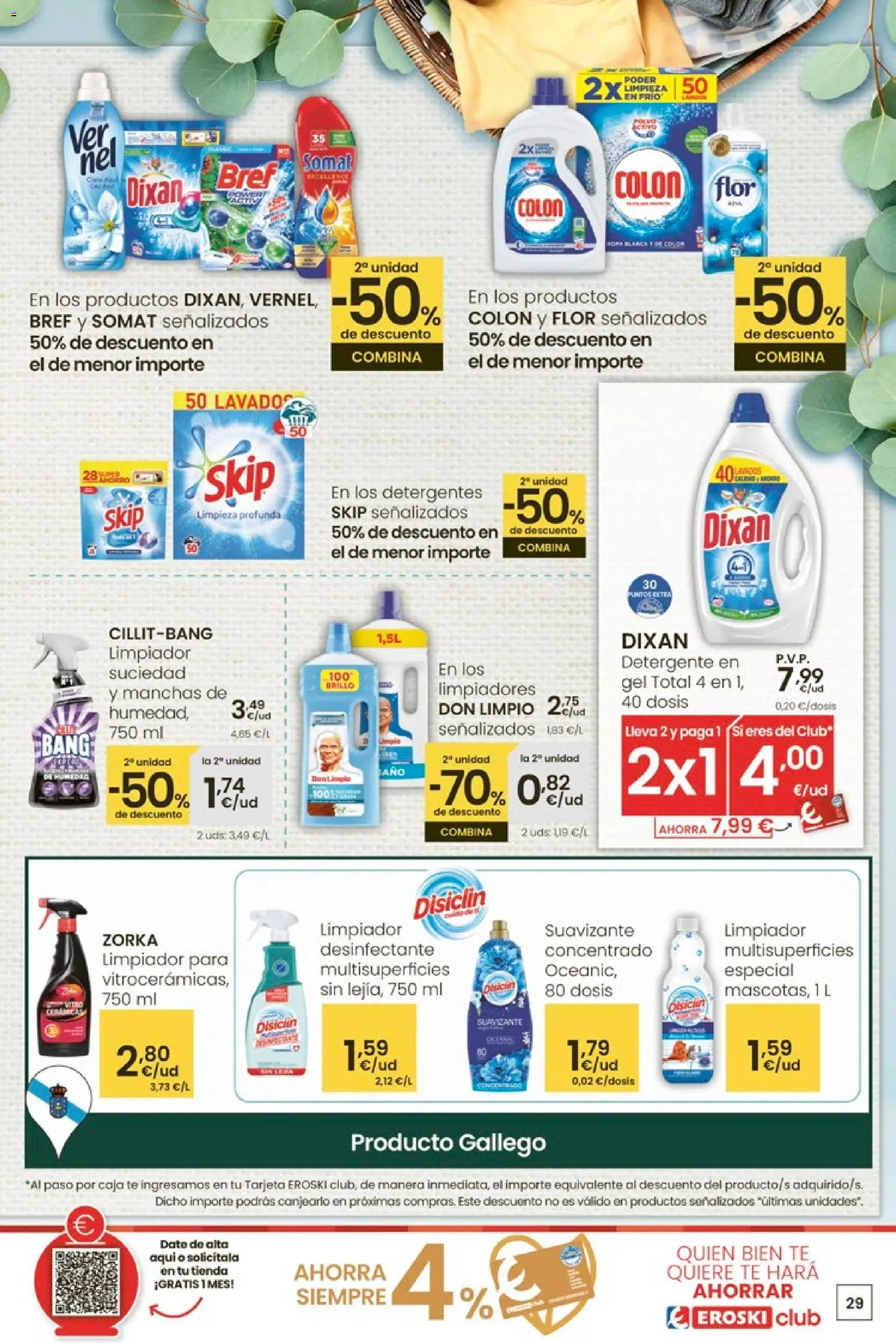 Eroski - Carnaval del ahorro │ válido desde el 29.01.2026 | Página: 29 | Productos: Detergente, Té, Suavizante, Caja