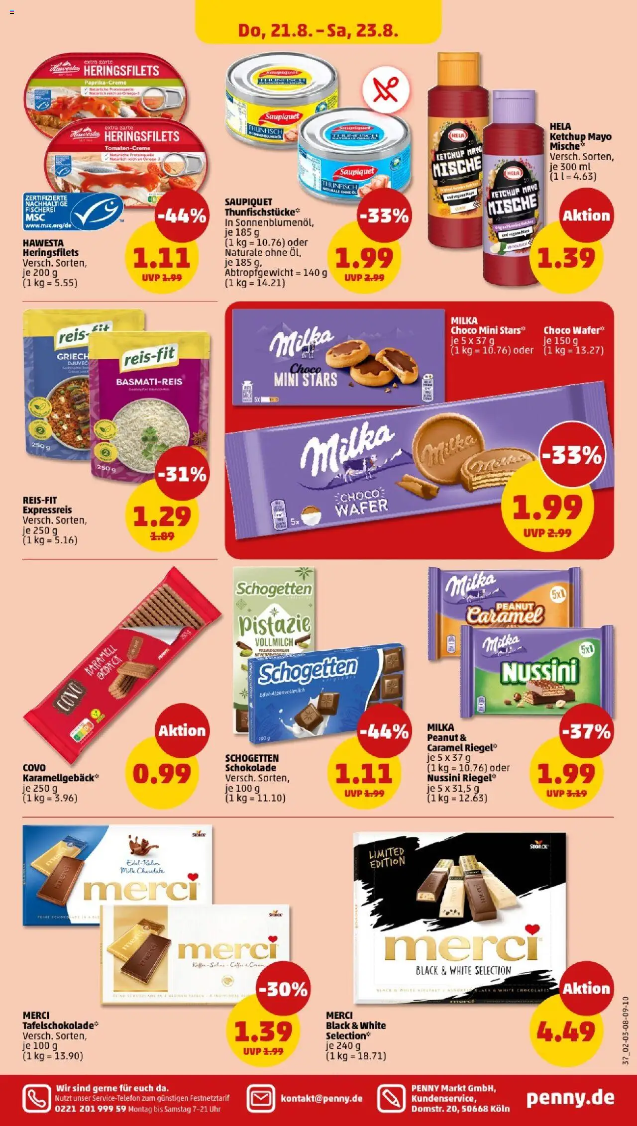 Penny - Nordrhein - Westfalen - gültig ab dem 18.08.2025 | Seite: 33 | Produkte: Basmatireis, Thunfisch, Reis, Uhr