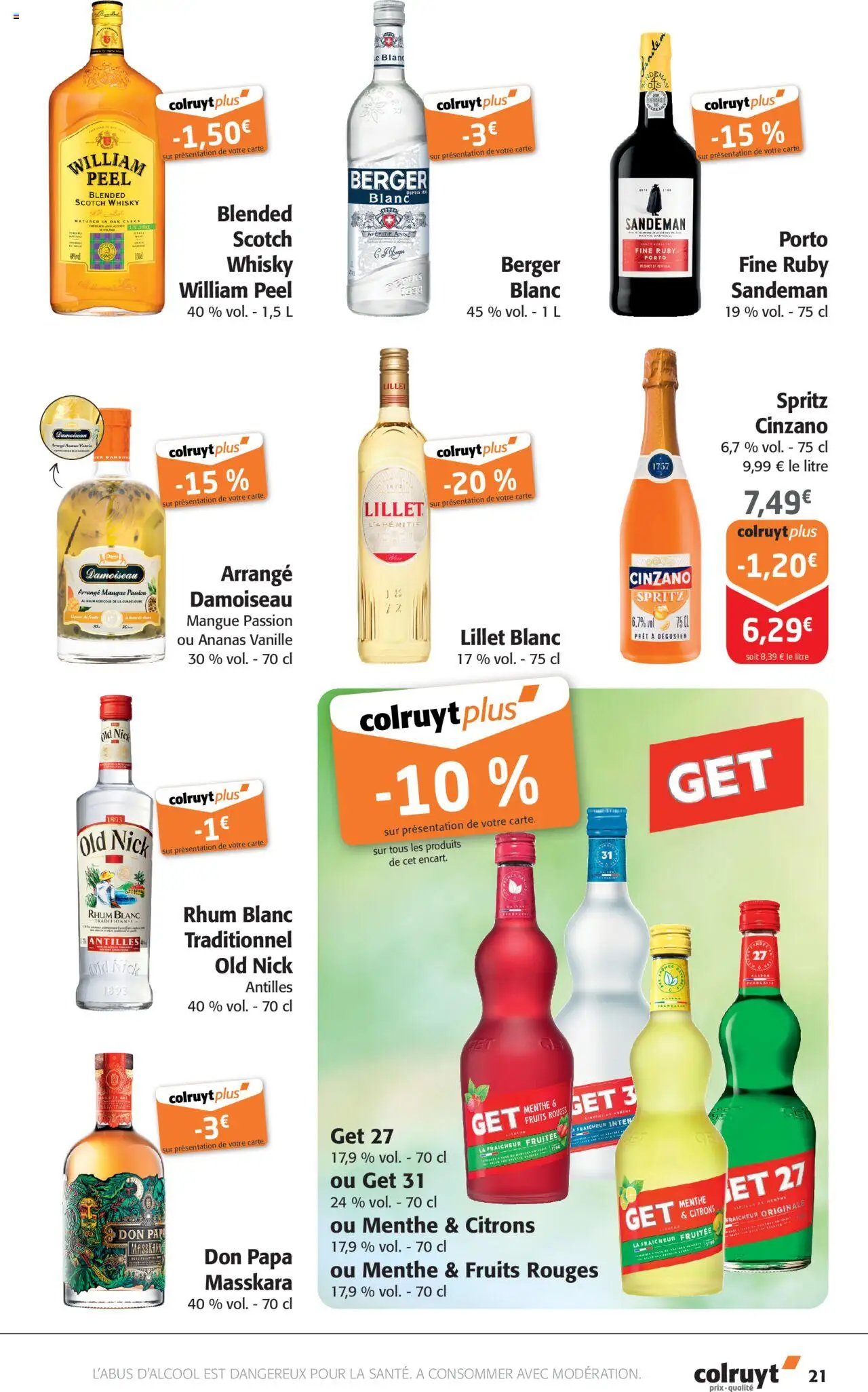 {H1} | Page: 21 | Produits: Whisky, Mangue, Menthe, Rhum