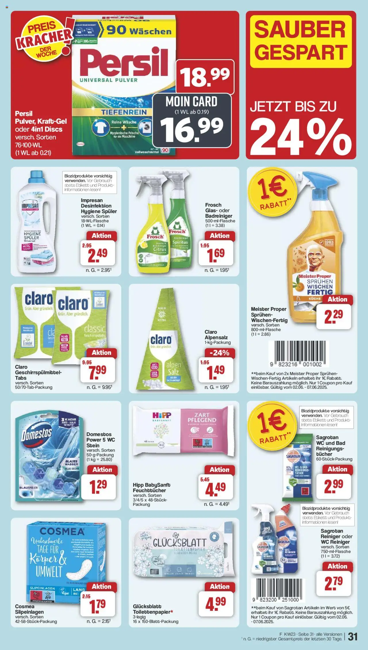 Famila Nordwest Prospekt 	 - gültig ab dem 02.06.2025 | Seite: 38 | Produkte: Küche, Salz, WC Stein, Persil