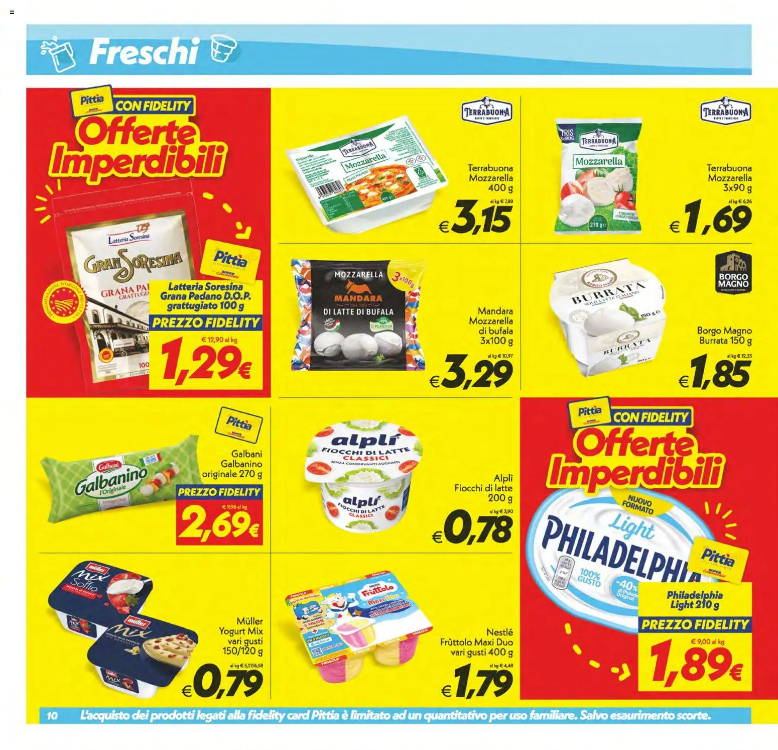 Volantino SuperConveniente del 23.01.2026 | Pagina: 10 | Prodotti: Fiocchi di latte, Fiocchi, Grana Padano, Burrata