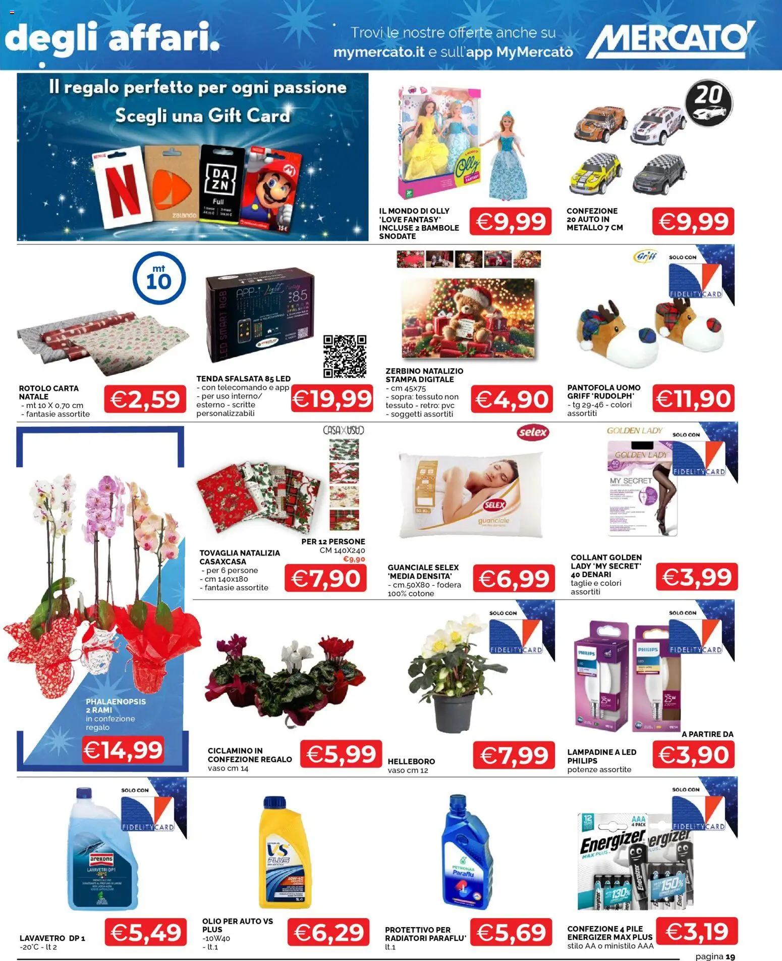 Volantino Mercatò del 04.12.2025 | Pagina: 19 | Prodotti: Tenda, Olio, Zerbino, Vaso