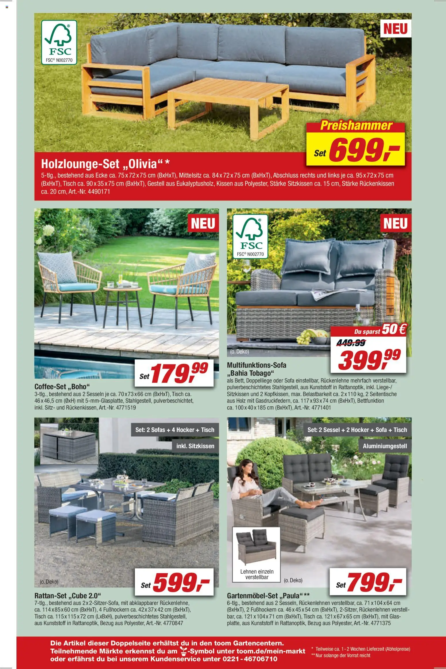 Toom Baumarkt Prospekt 	 – gültig ab 03.04.2026 | Seite: 4 | Produkte: Hocker, Kissen, Sofa, Sessel