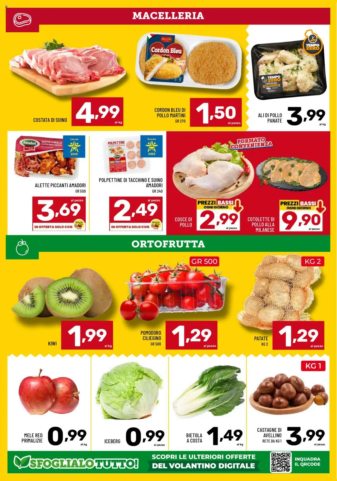 Volantino Il Centesimo del 14.10.2025 | Pagina: 4 | Prodotti: Mele, Kiwi, Suino, Pomodoro
