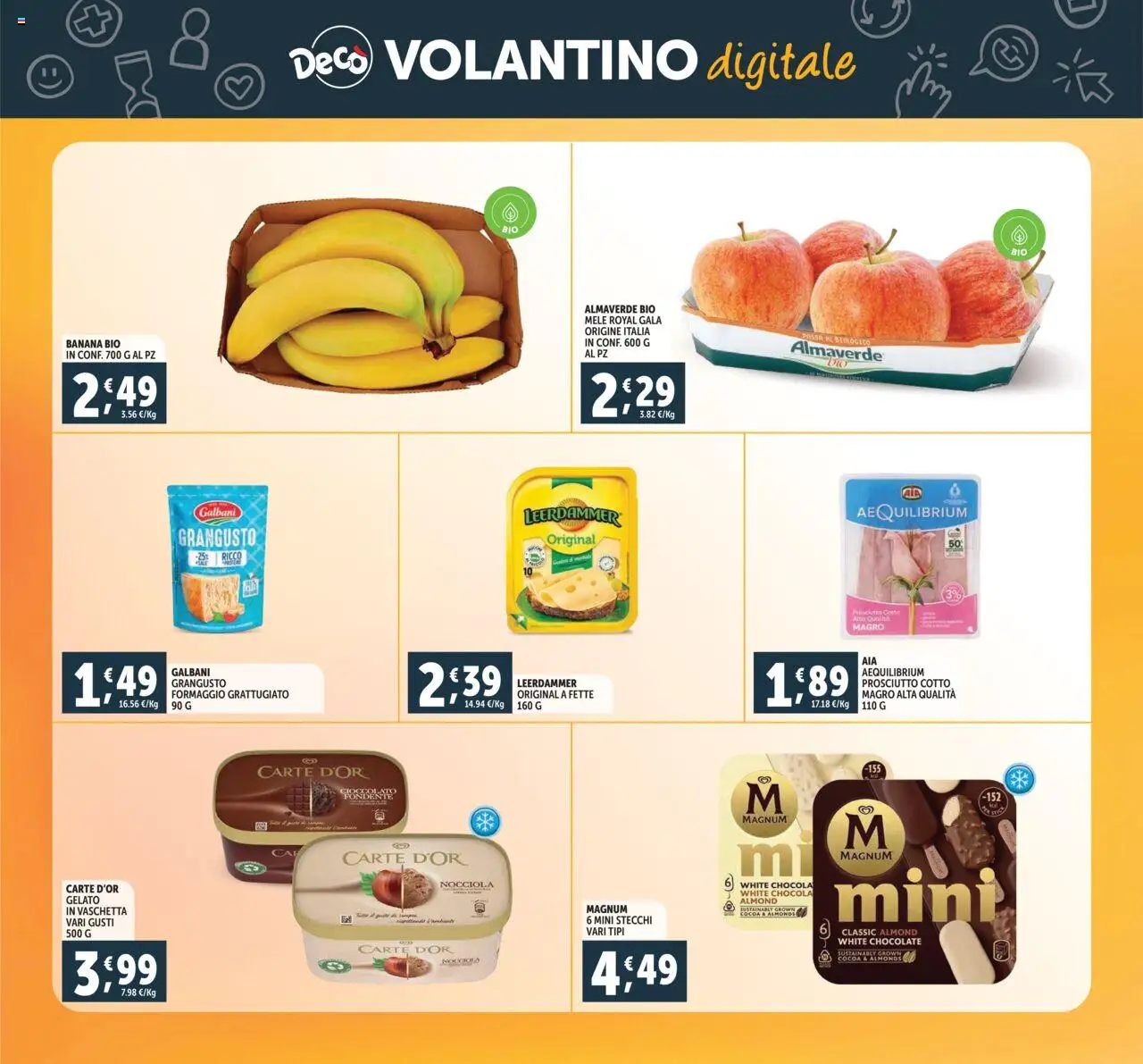 Volantino Decò del 23.09.2025 | Pagina: 22 | Prodotti: Prosciutto Cotto, Gelato, Formaggio, Prosciutto