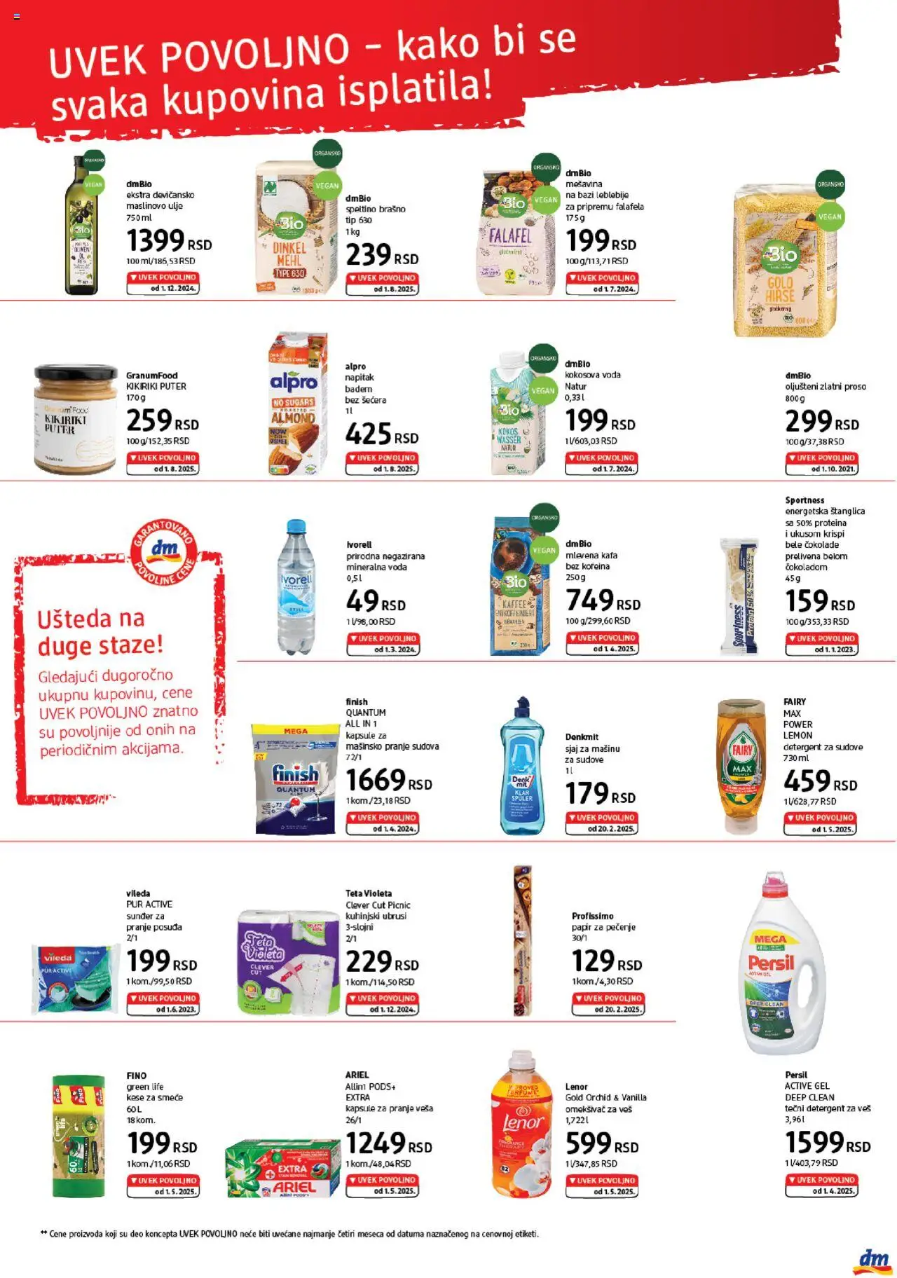 DM Drogerie katalog - važi od 16.08.2025 | Strana: 7 | Proizvode: Finish, Brašno, Kikiriki puter, Voda