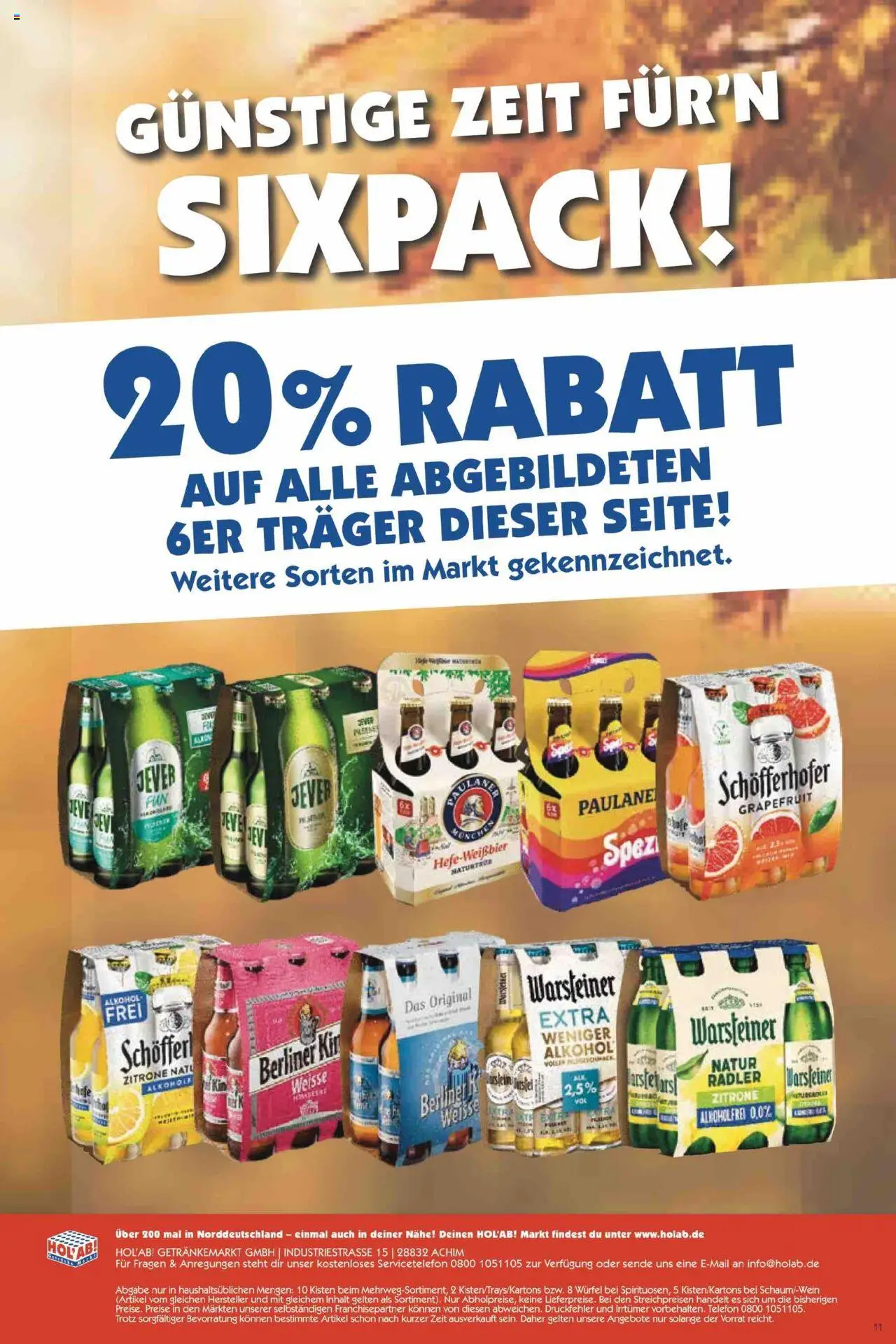 HOL’AB! Prospekt 	 – gültig ab 22.09.2025 | Seite: 11 | Produkte: Berliner, Grapefruit, Warsteiner, Zitrone