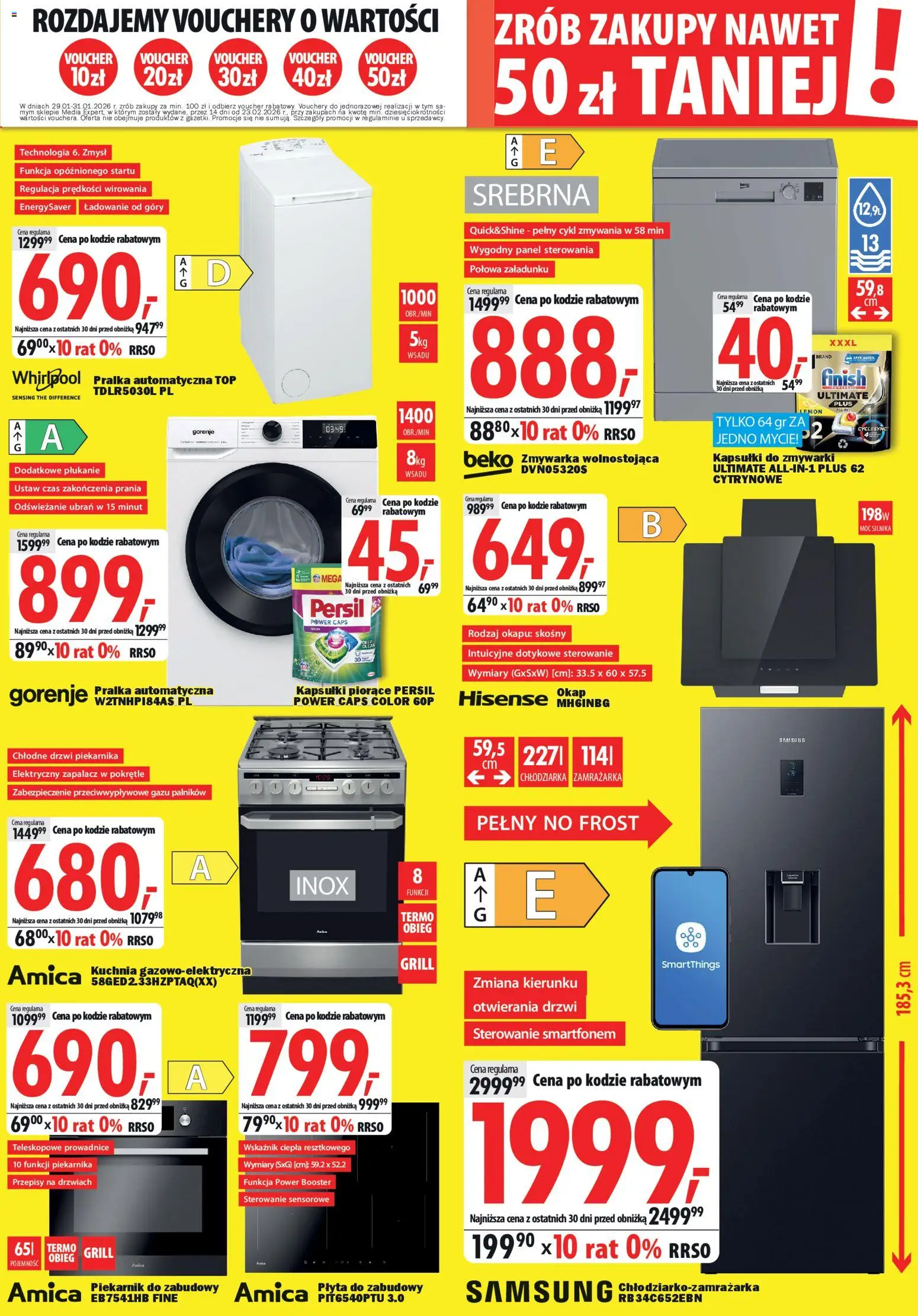 Mediaexpert Gazetka - Wielkie przeceny Chorzów od 29.01.2026 | Strona: 7 | Produkty: Zamrażarka, Piekarnik, Grill, Okap