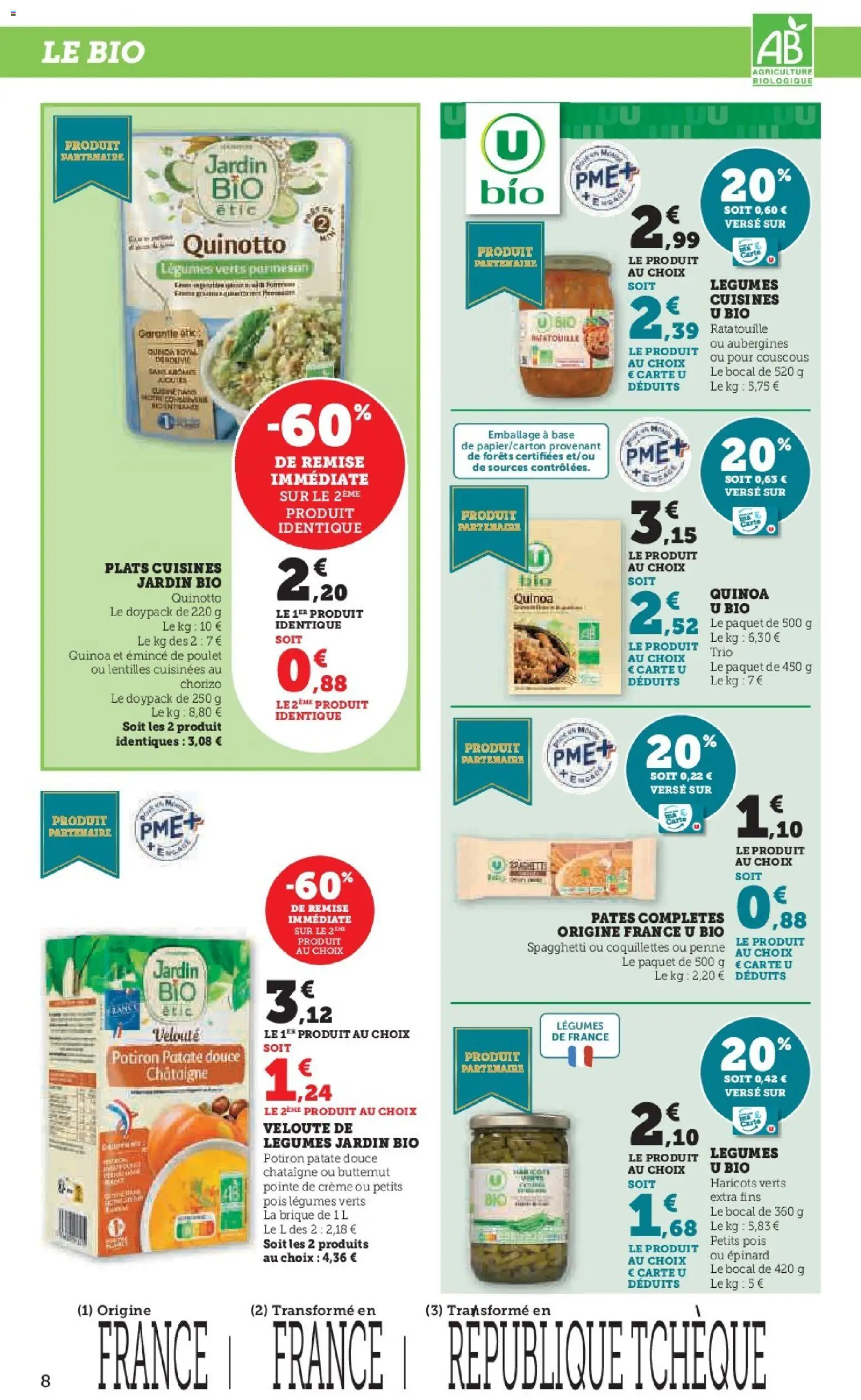 {H1} | Page: 8 | Produits: Epinard, Potiron, Quinoa, Butternut