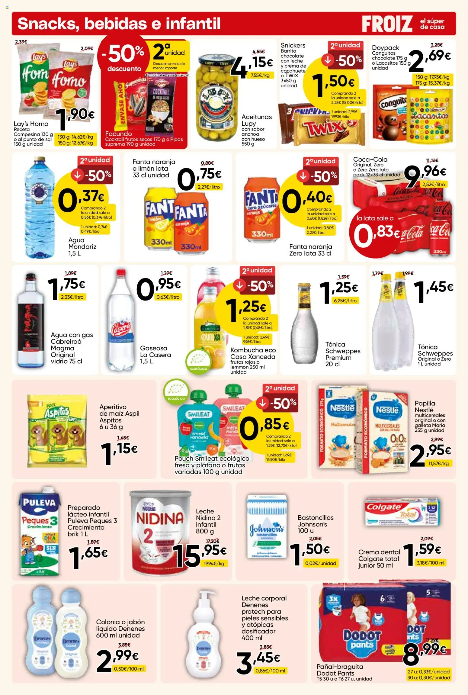 Froiz folleto │ válido desde el 28.04.2026 | Página: 8 | Productos: Leche corporal, Agua con gas, Horno, Anchoa